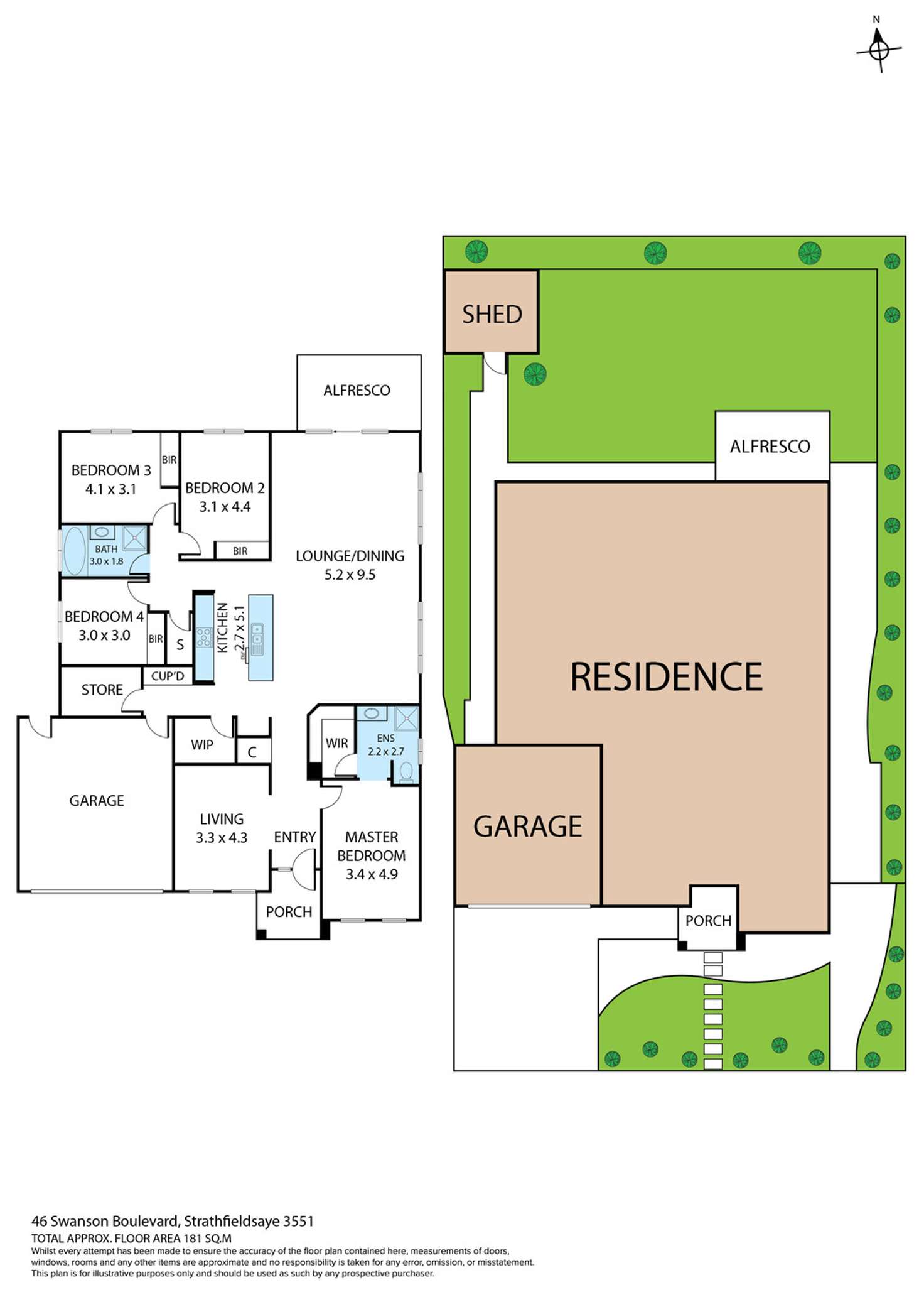 Floorplan of Homely house listing, 46 Swanson Boulevard, Strathfieldsaye VIC 3551