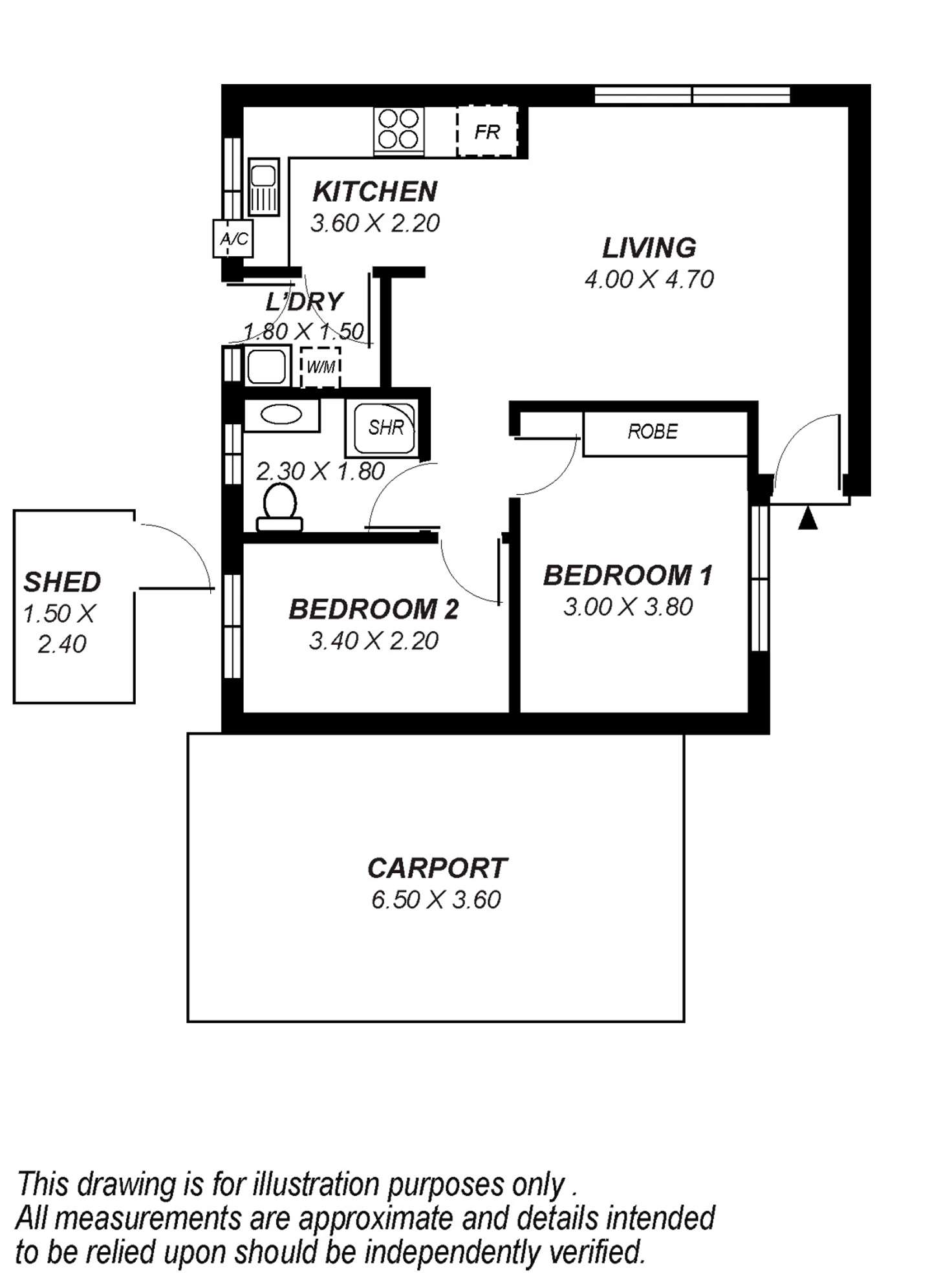 Floorplan of Homely unit listing, 6/31 Aldridge Terrace, Marleston SA 5033