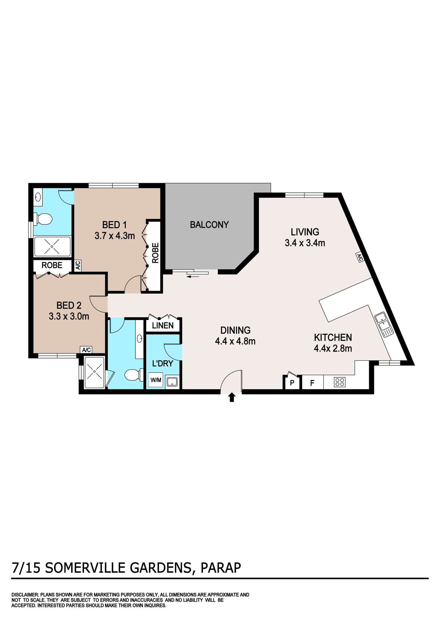 Floorplan of Homely unit listing, 7/15 Somerville Gardens, Parap NT 820