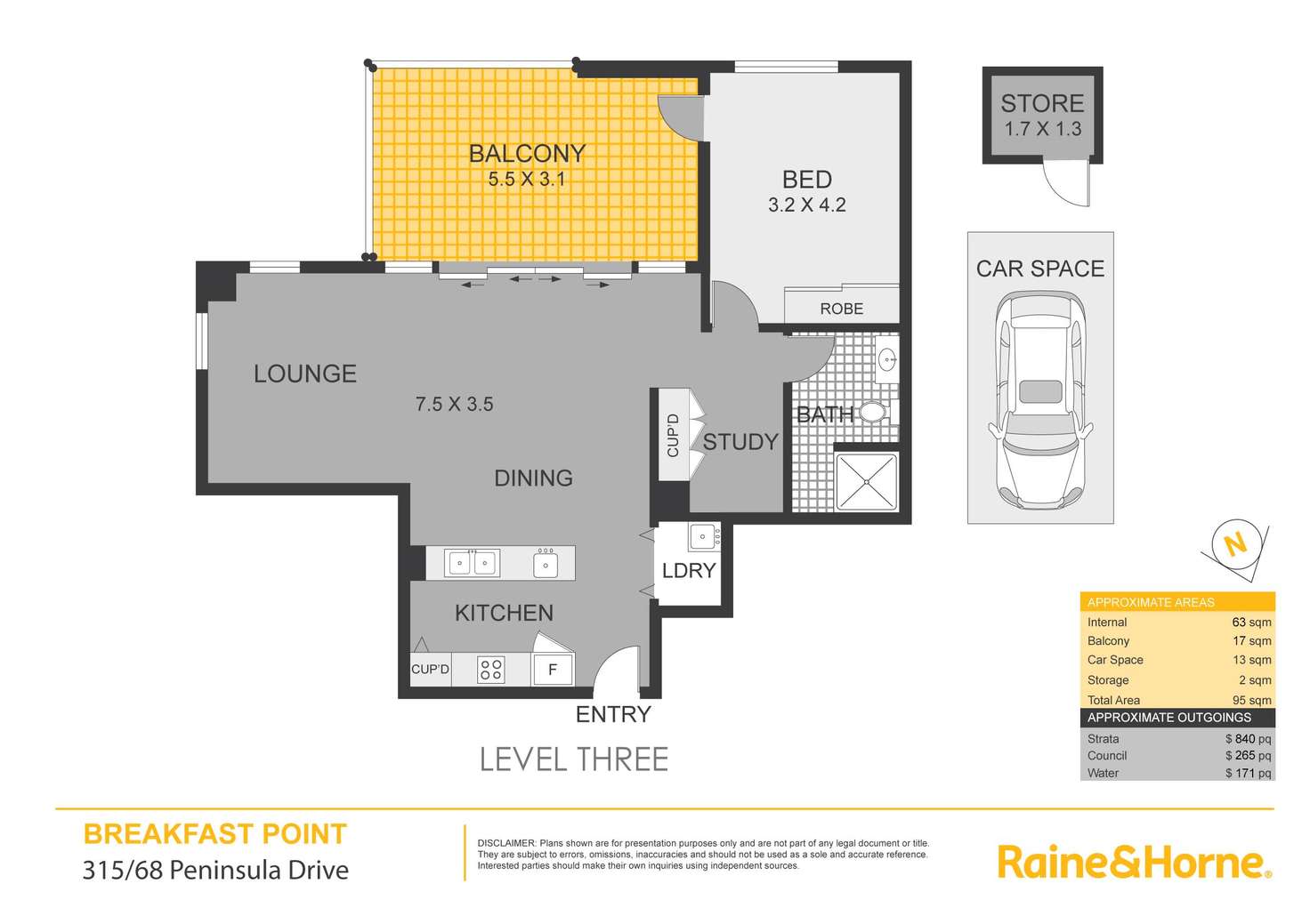 Floorplan of Homely apartment listing, 315/68 Peninsula Drive, Breakfast Point NSW 2137