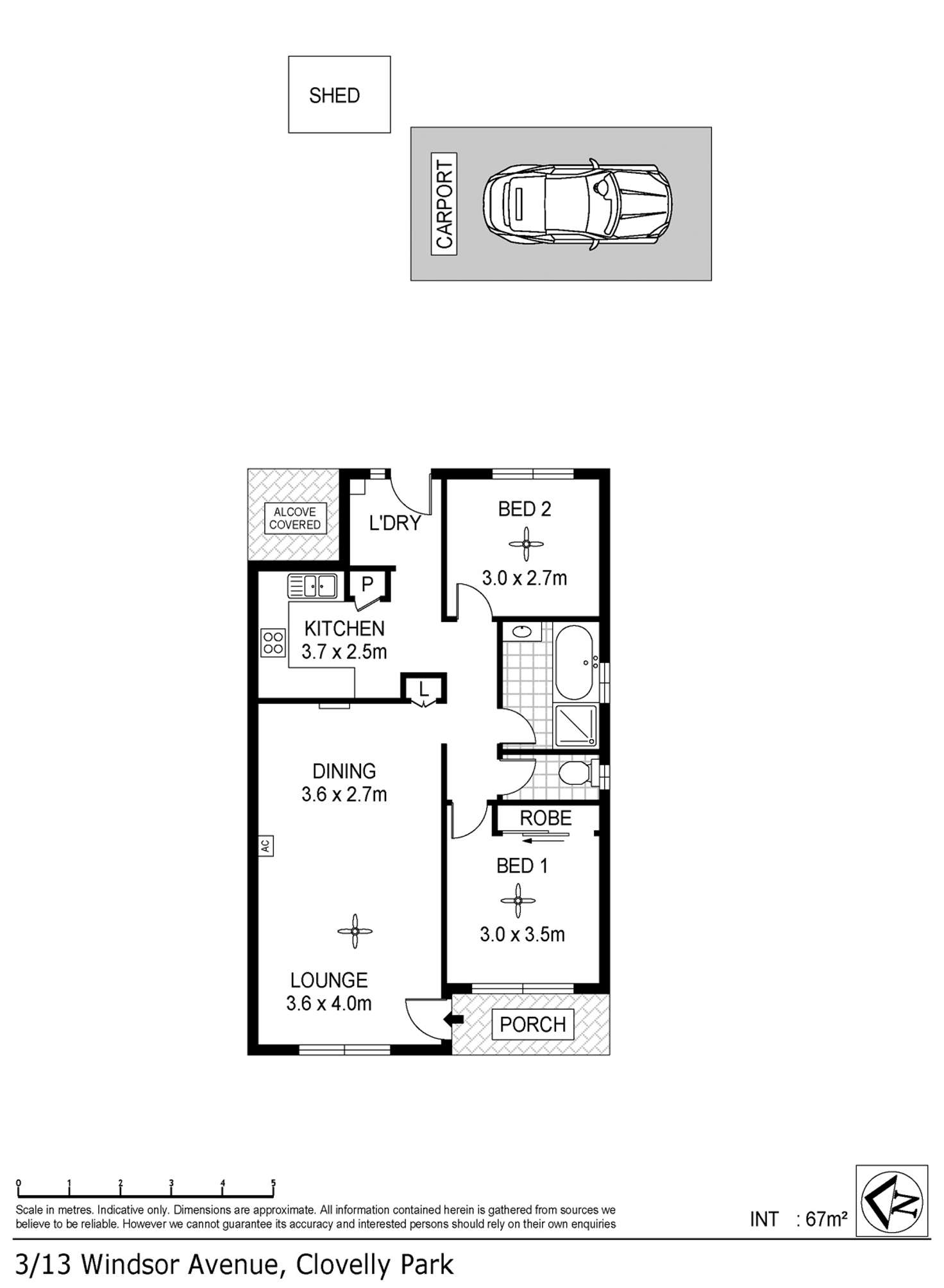 Floorplan of Homely unit listing, 3/13 Windsor Avenue, Clovelly Park SA 5042