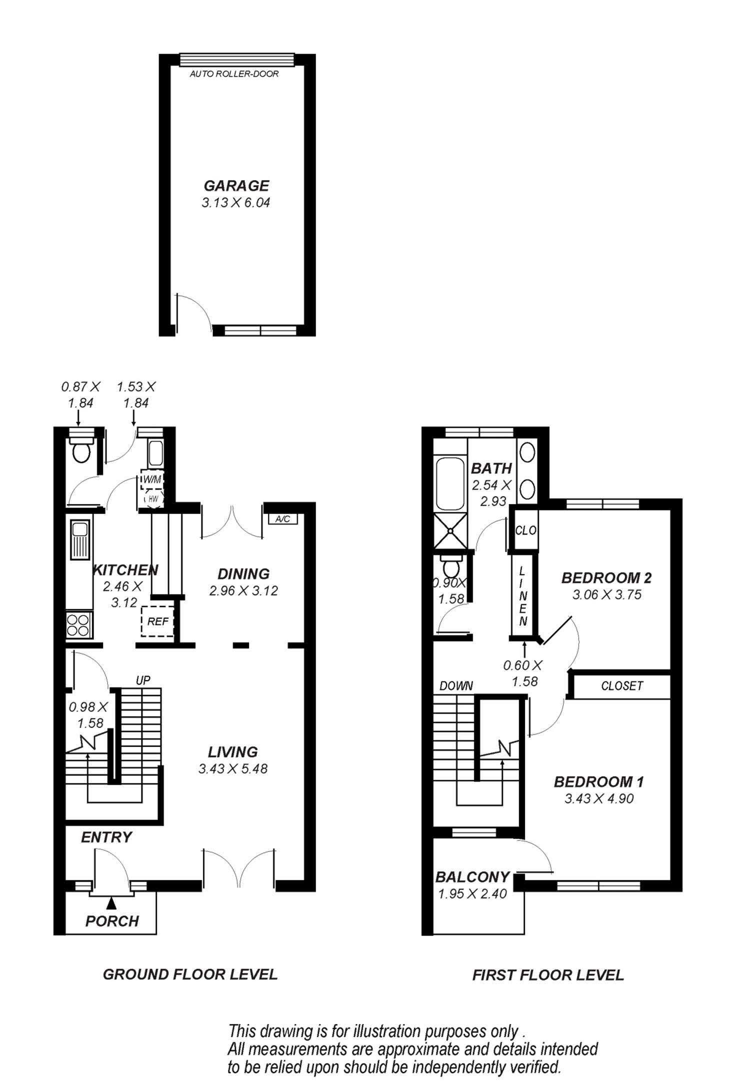 Floorplan of Homely townhouse listing, 3/38 Waterloo Street, Glenelg SA 5045