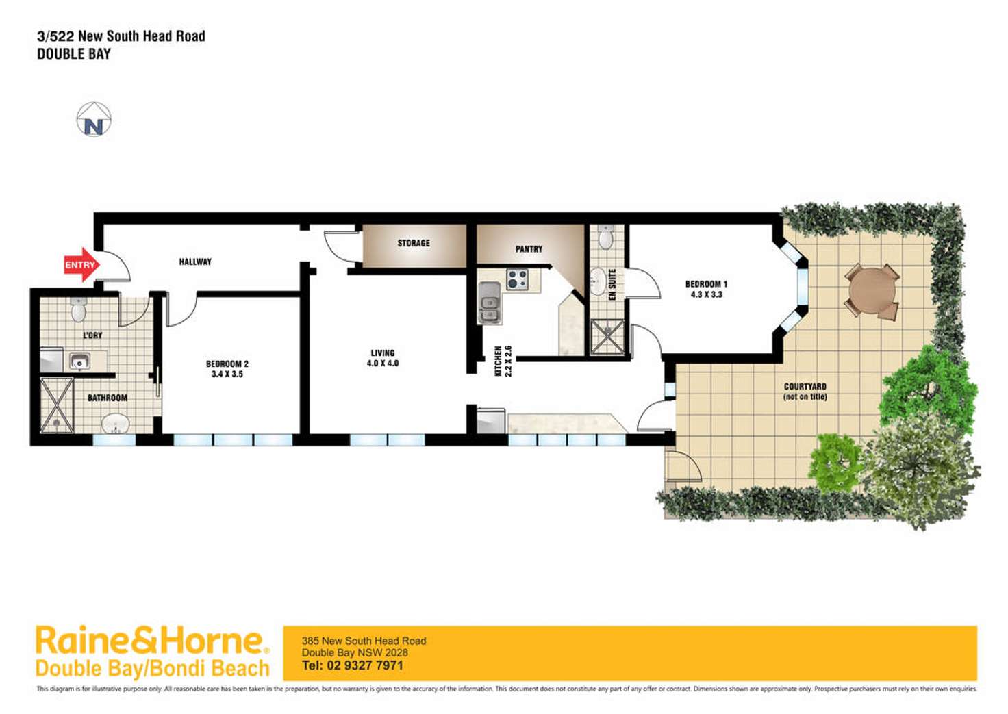 Floorplan of Homely apartment listing, 3/522 New South Head Road, Double Bay NSW 2028