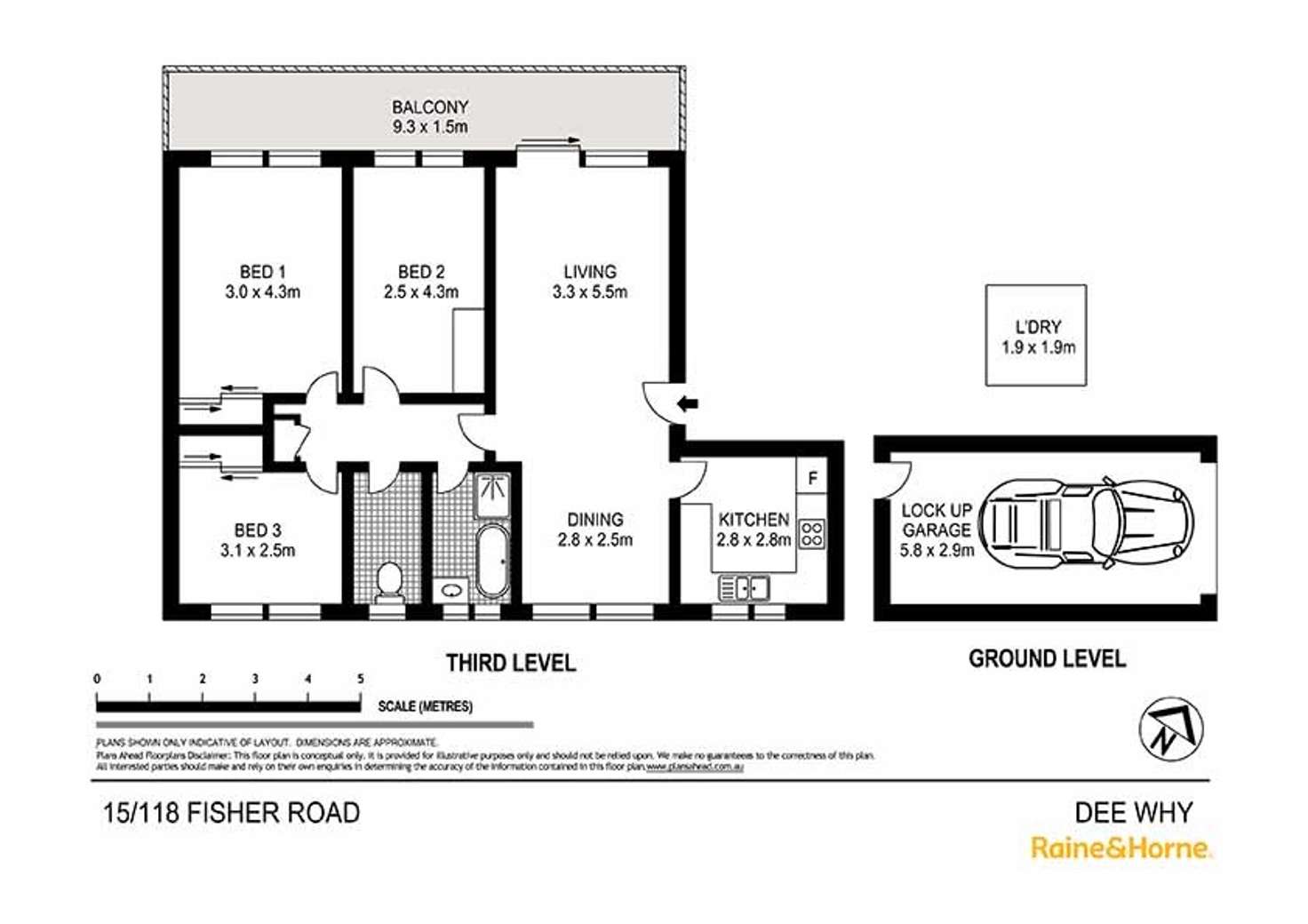Floorplan of Homely apartment listing, 15/118 Fisher Road, Dee Why NSW 2099