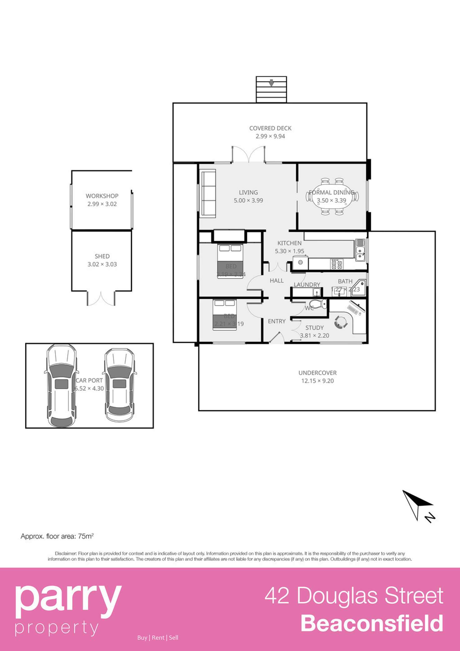 Floorplan of Homely house listing, 42 Douglas Street, Beaconsfield TAS 7270