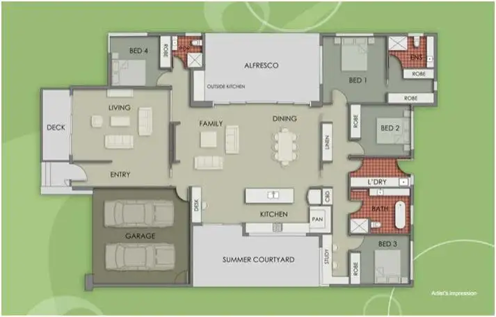 Floorplan of Homely house listing, 4 Bonarba Link, Googong NSW 2620