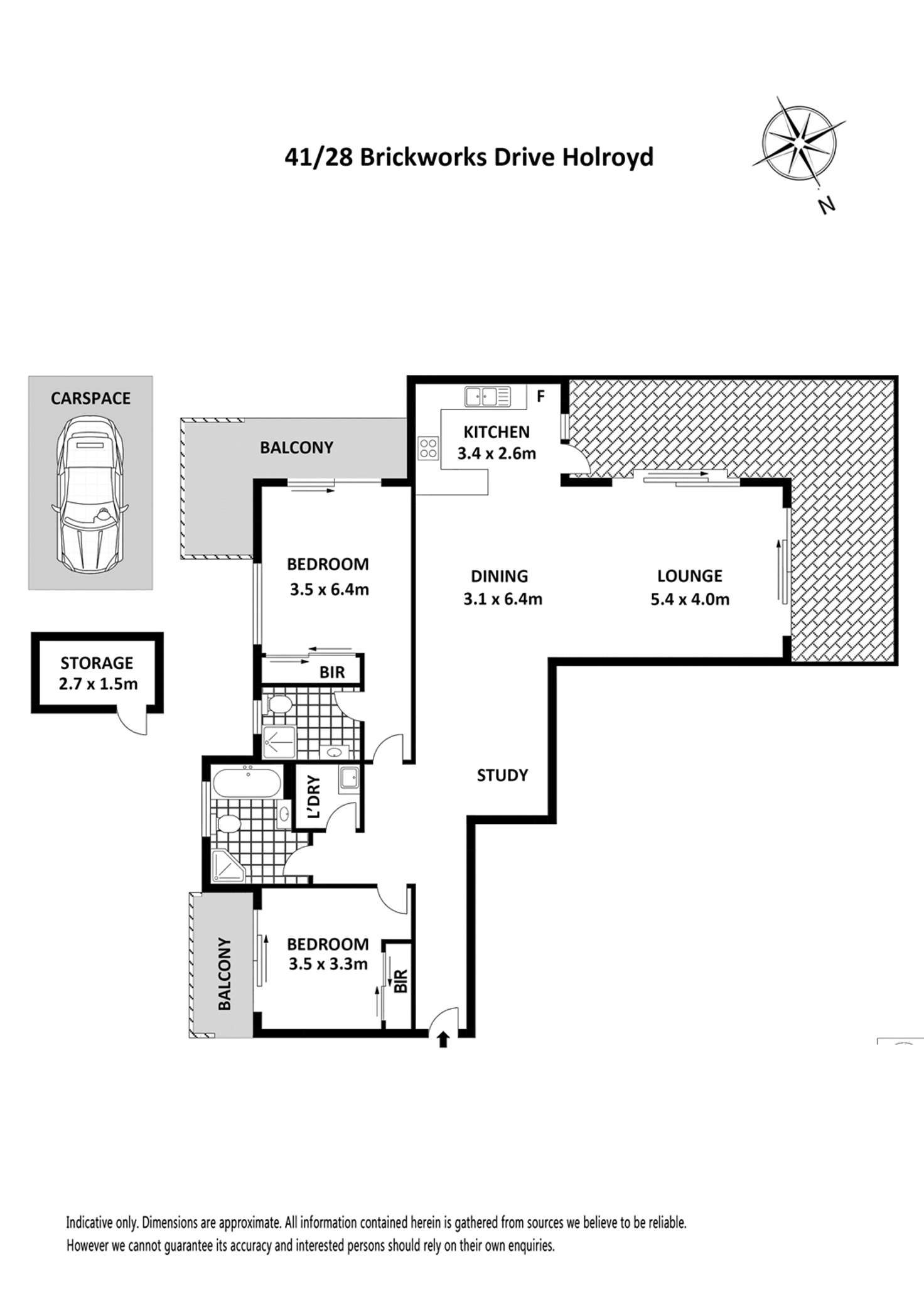 Floorplan of Homely unit listing, 41/28 Brickworks Drive, Holroyd NSW 2142