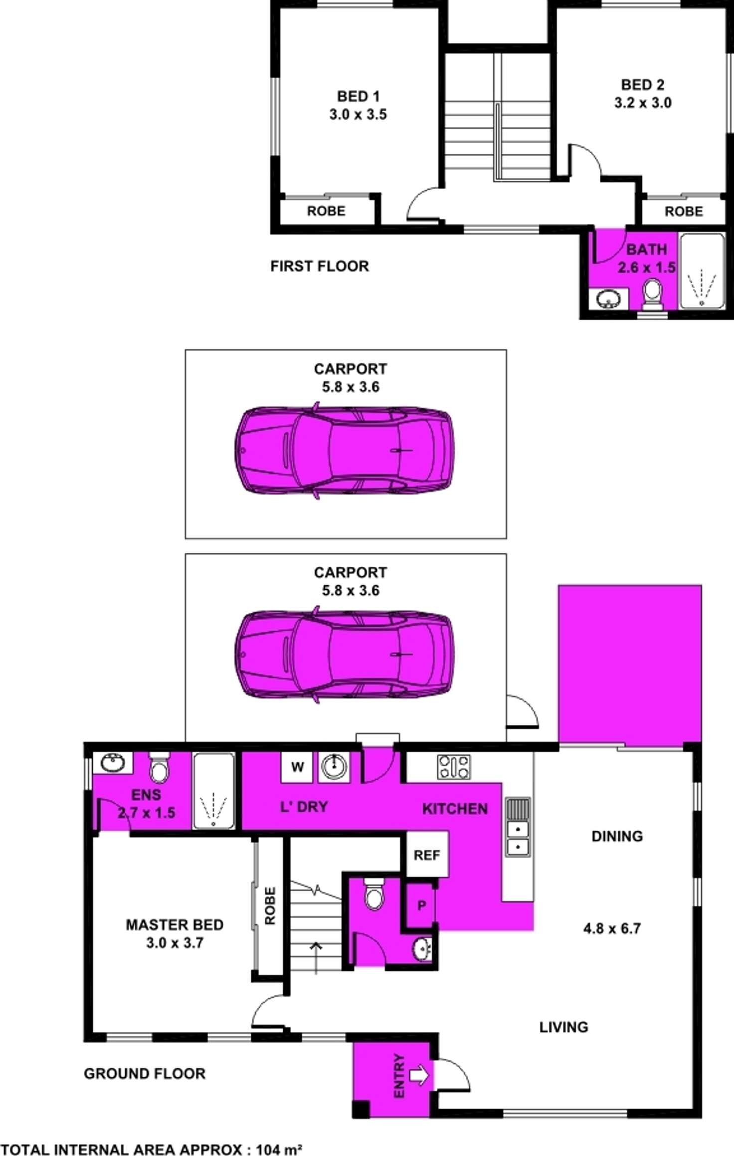 Floorplan of Homely townhouse listing, 141 Ballarat Road, Bell Park VIC 3215
