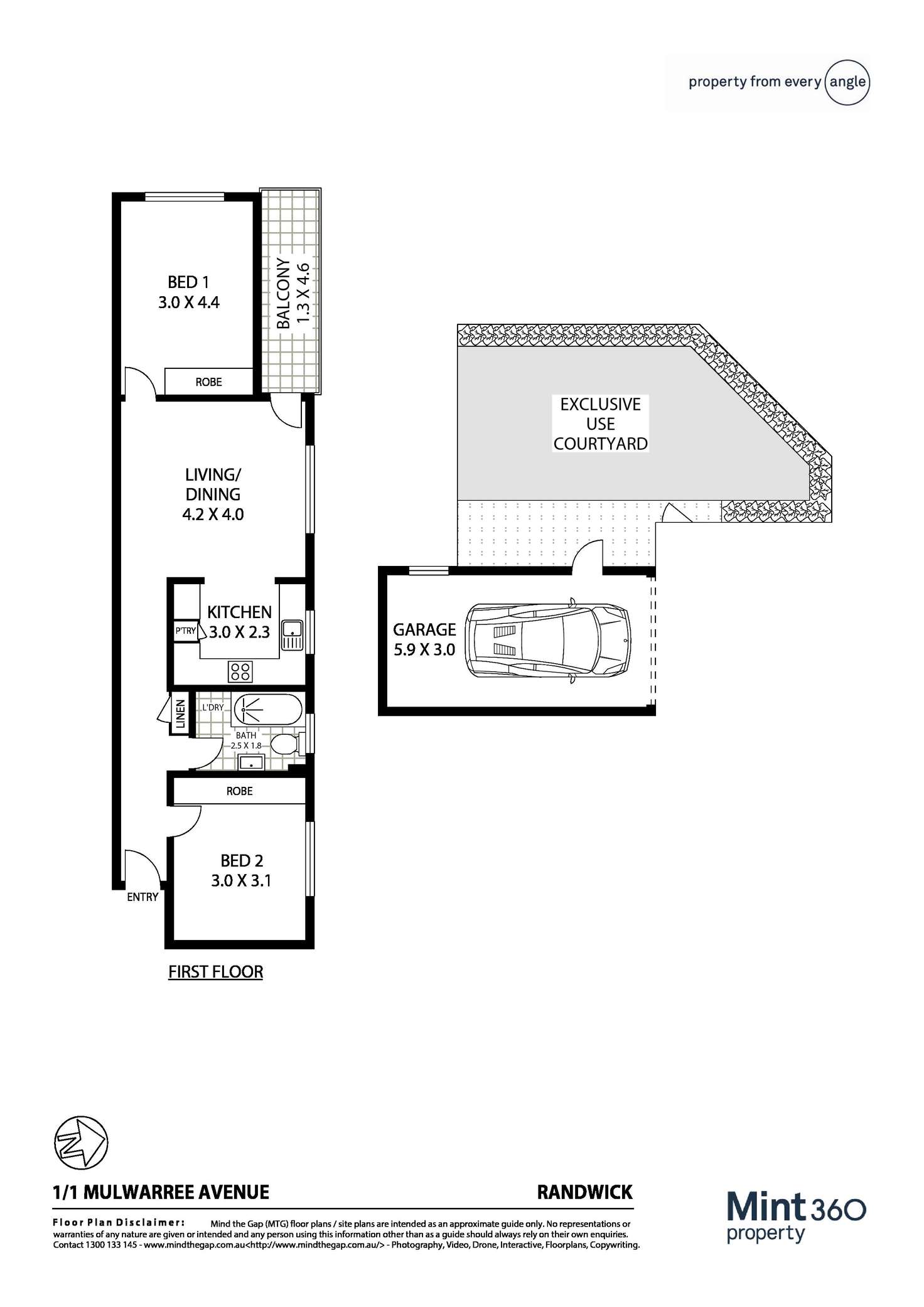 Floorplan of Homely apartment listing, 1/1 Mulwarree Avenue, Randwick NSW 2031