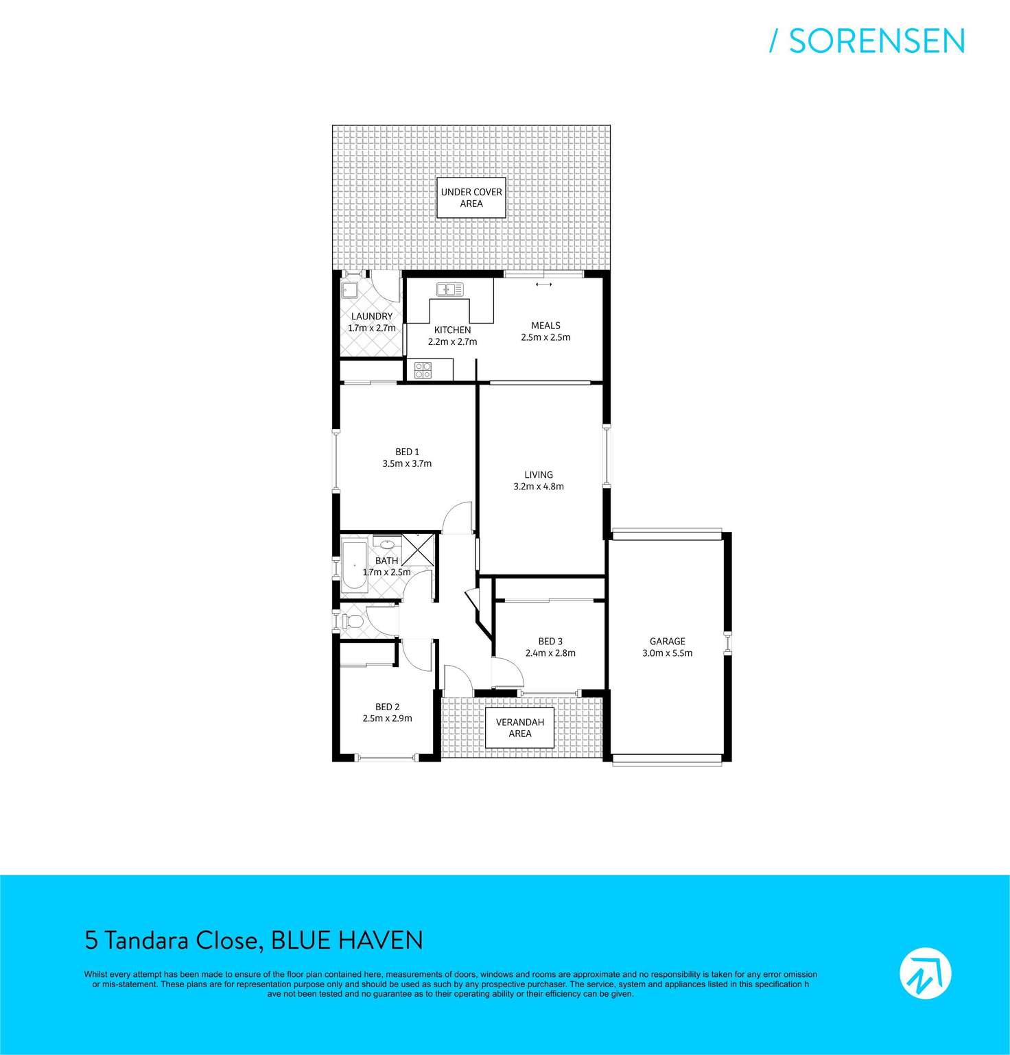 Floorplan of Homely house listing, 5 Tandara Close, Blue Haven NSW 2262