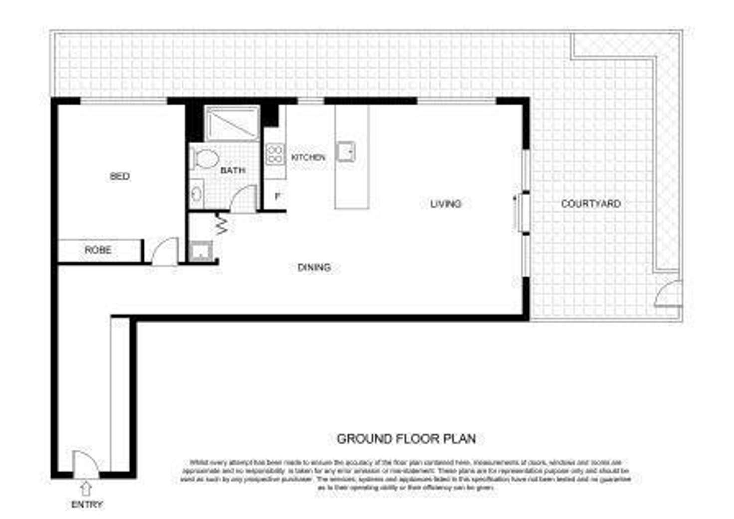 Floorplan of Homely unit listing, 105/1 Watkin Street, Bruce ACT 2617