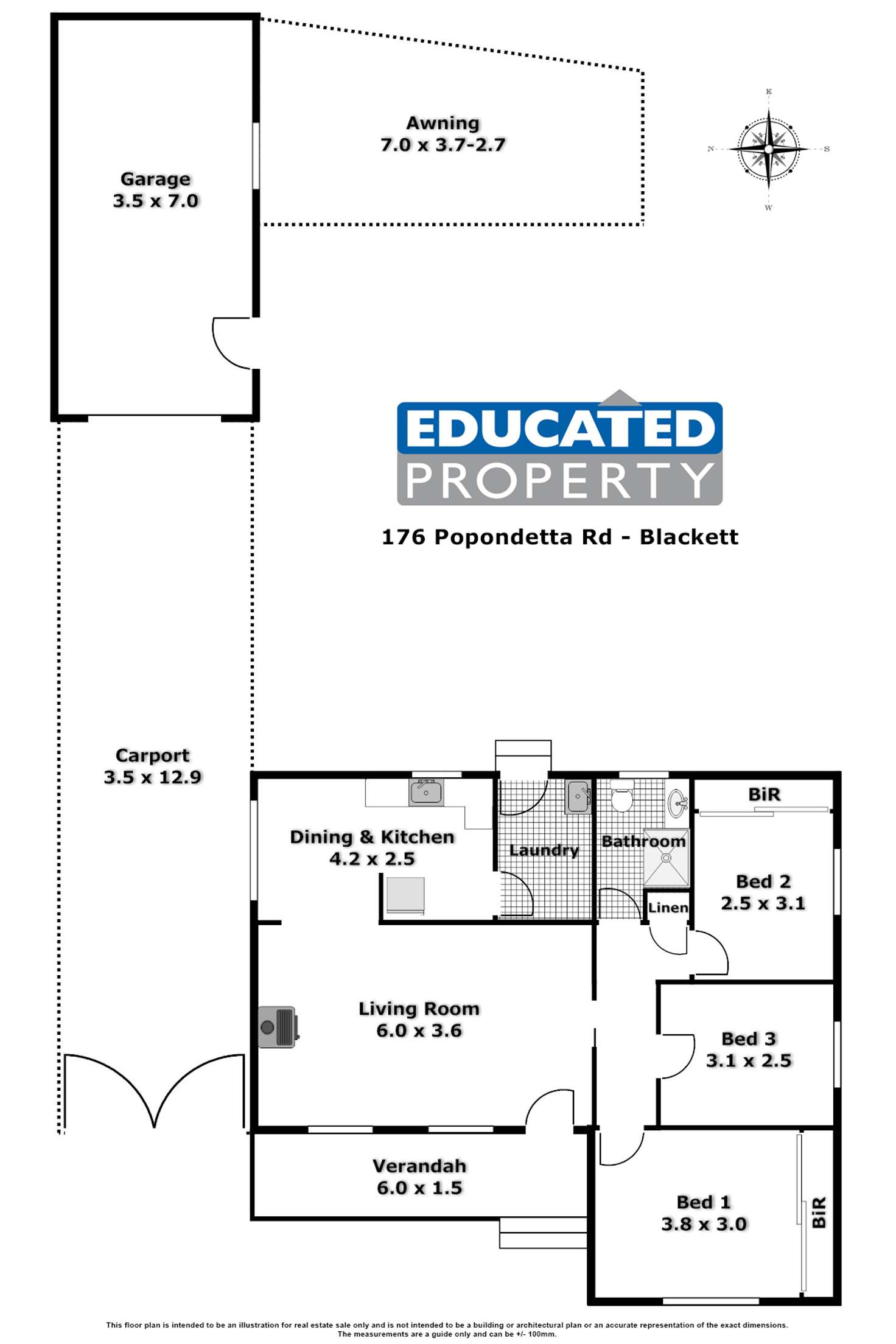 Floorplan of Homely house listing, 176 POPONDETTA RD, Blackett NSW 2770