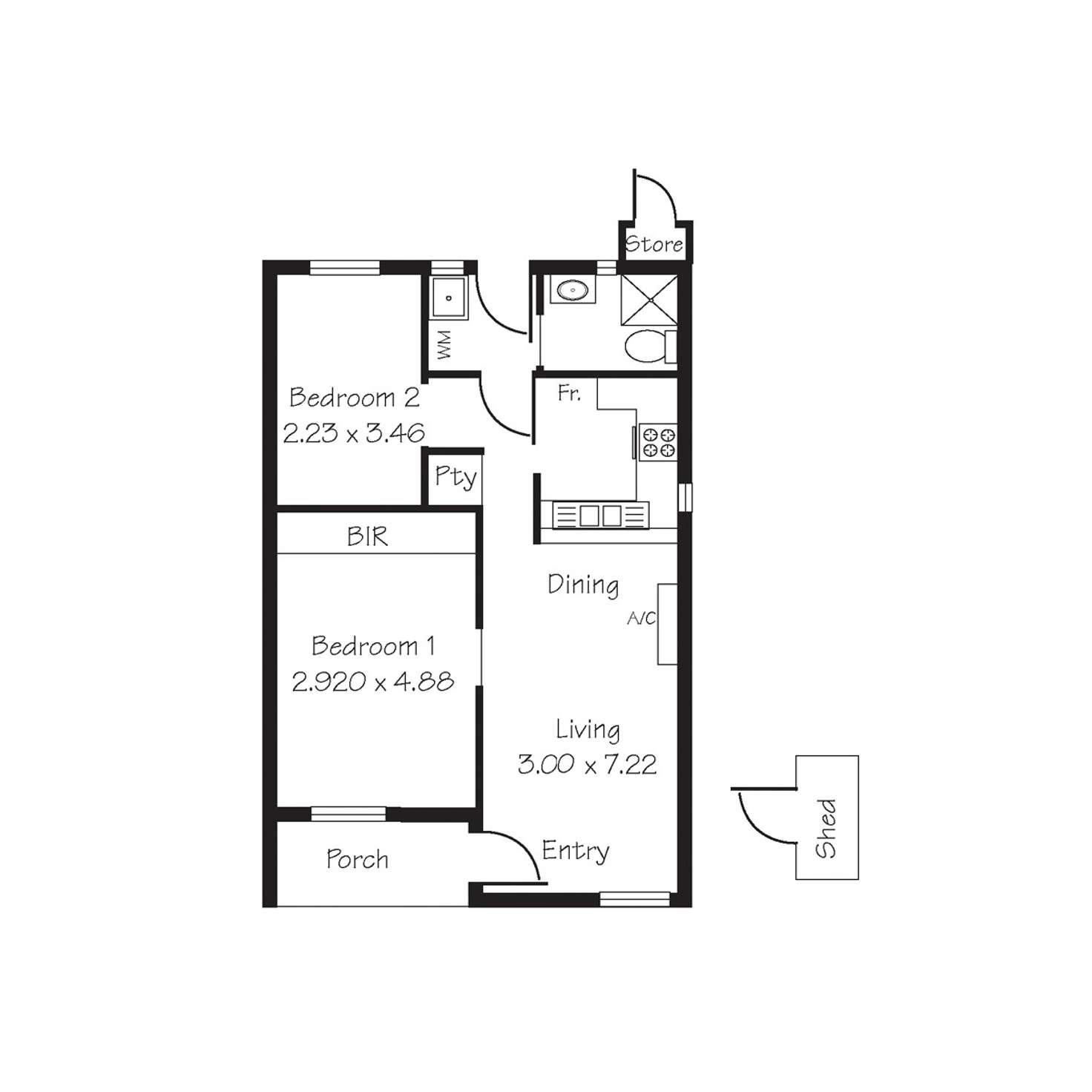 Floorplan of Homely unit listing, 16/38 Murray Terrace, Oaklands Park SA 5046