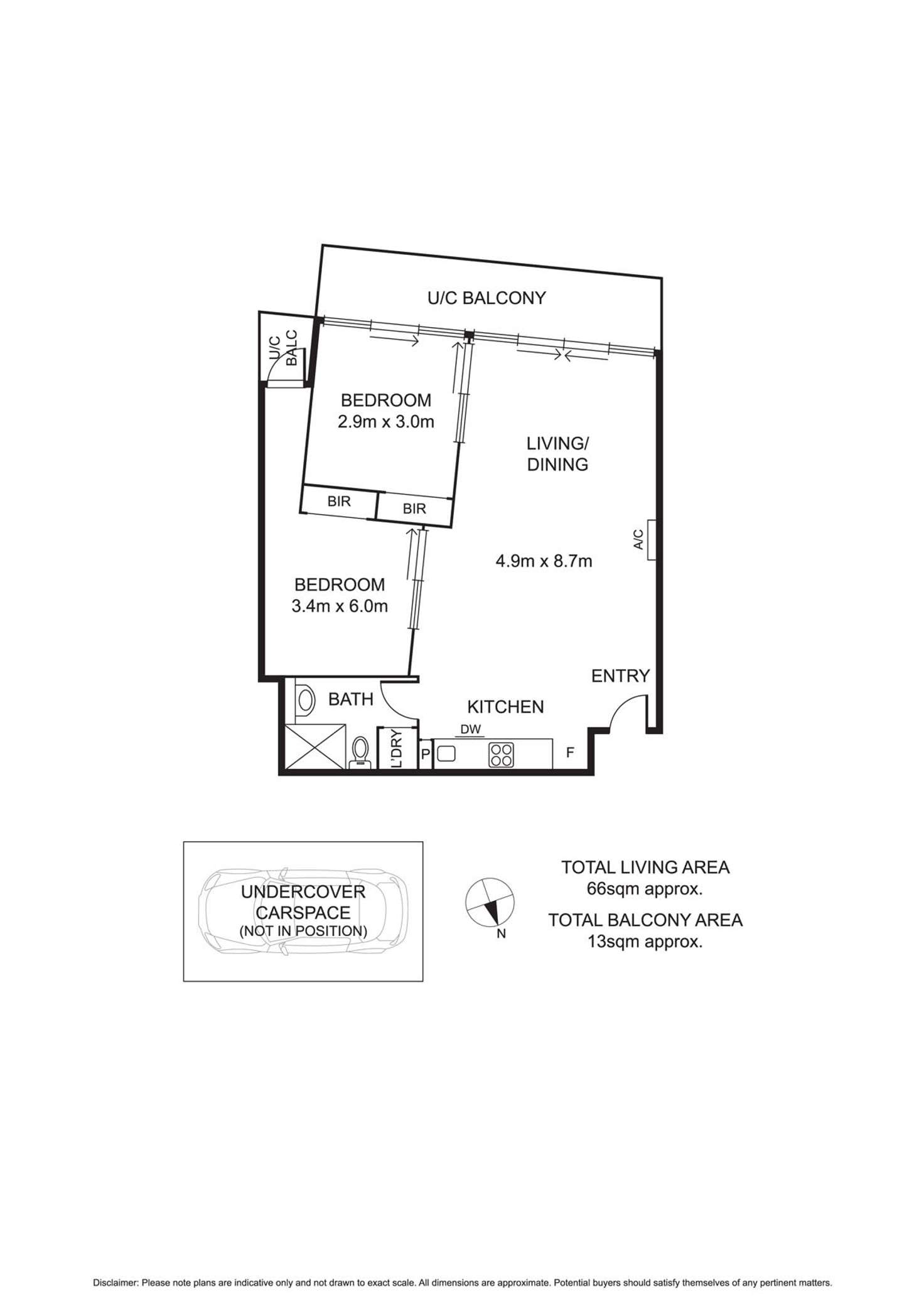 Floorplan of Homely apartment listing, 411/19 Pickles Street, Port Melbourne VIC 3207