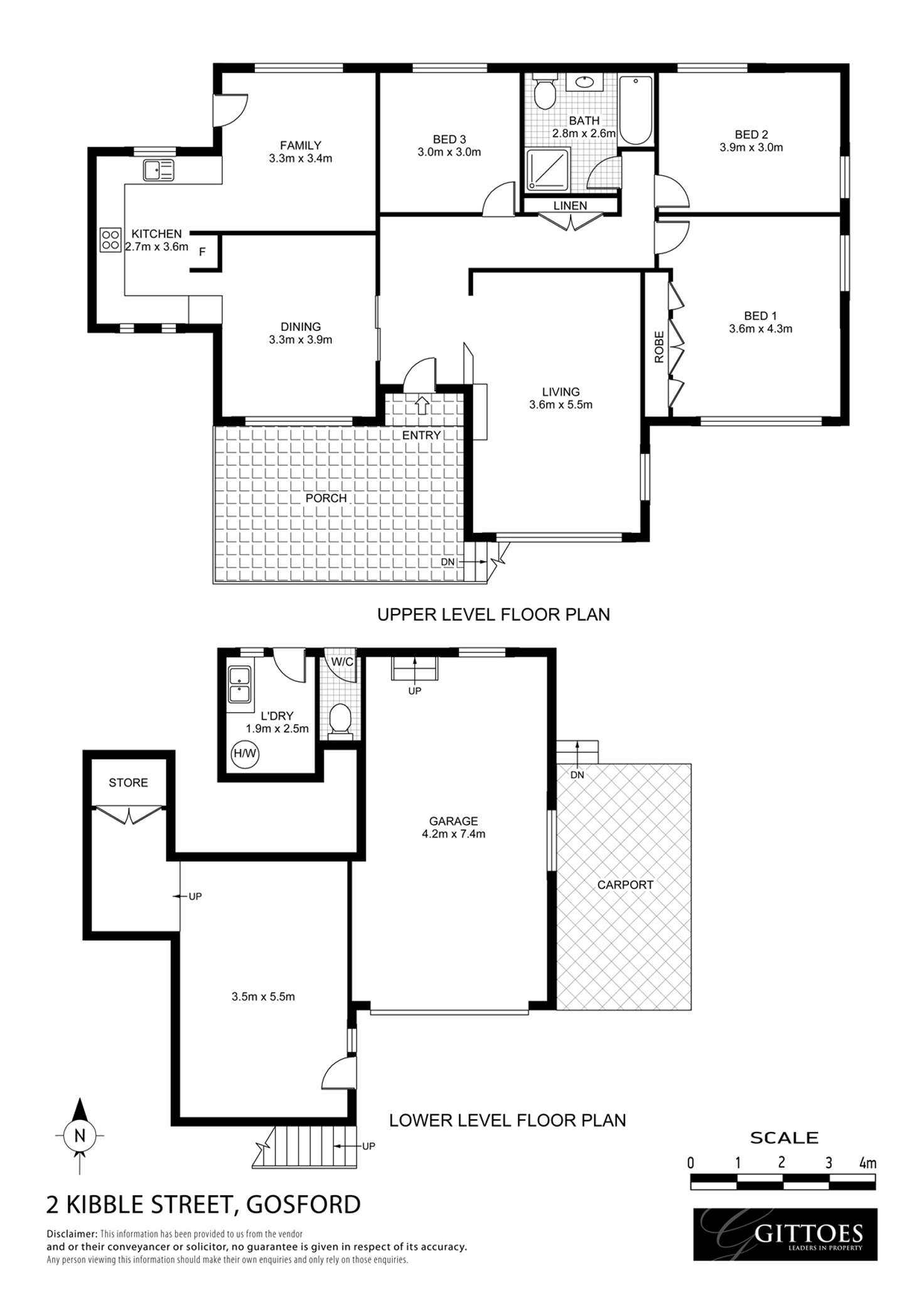 Floorplan of Homely house listing, 2 Kibble Street, Gosford NSW 2250
