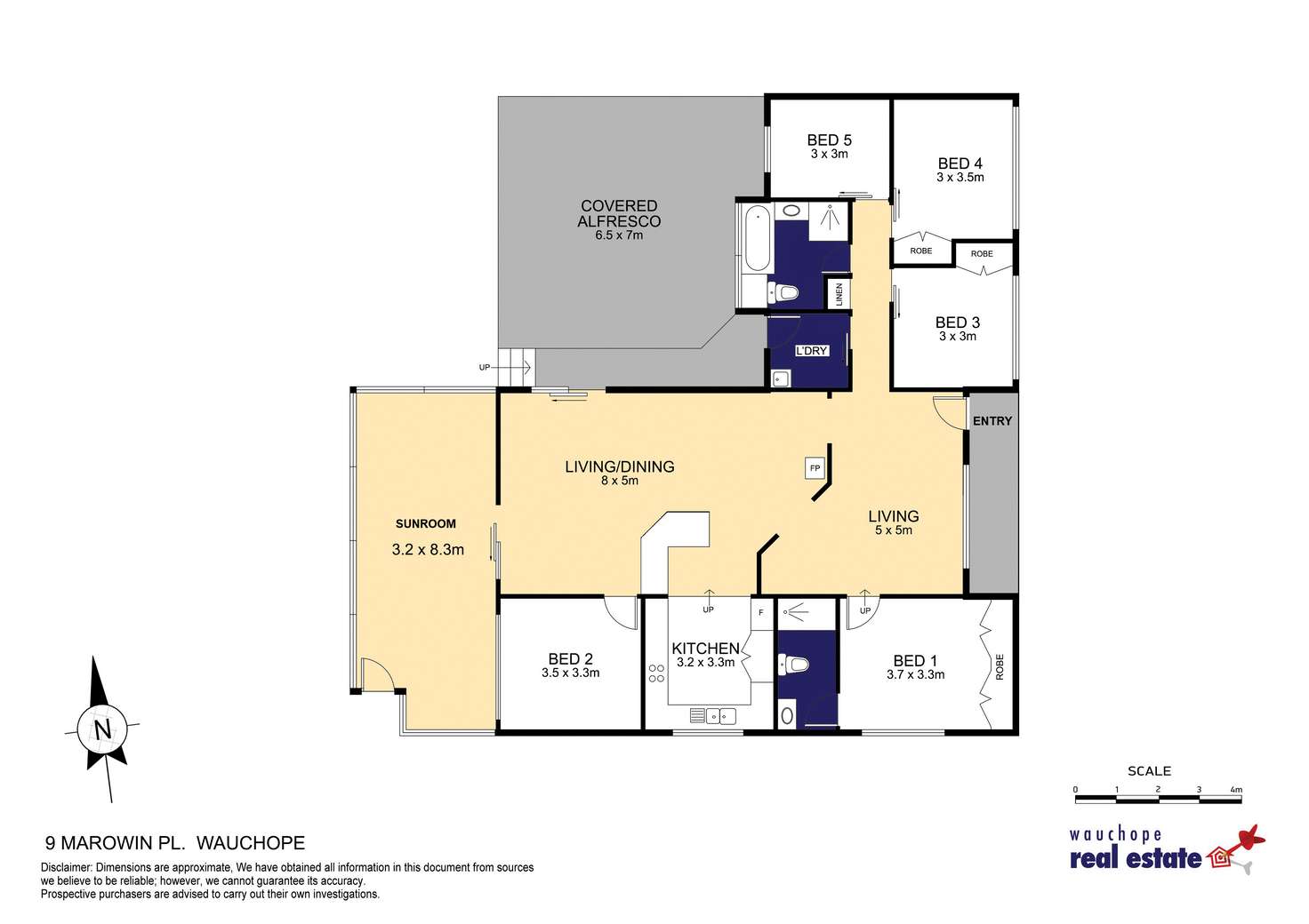 Floorplan of Homely house listing, 9 Marowin Place, Wauchope NSW 2446