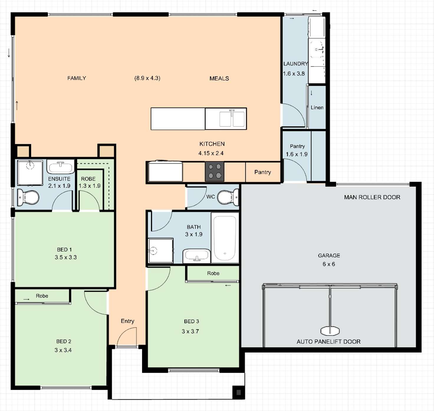 Floorplan of Homely house listing, 25 Rod Laver Way, Baranduda VIC 3691