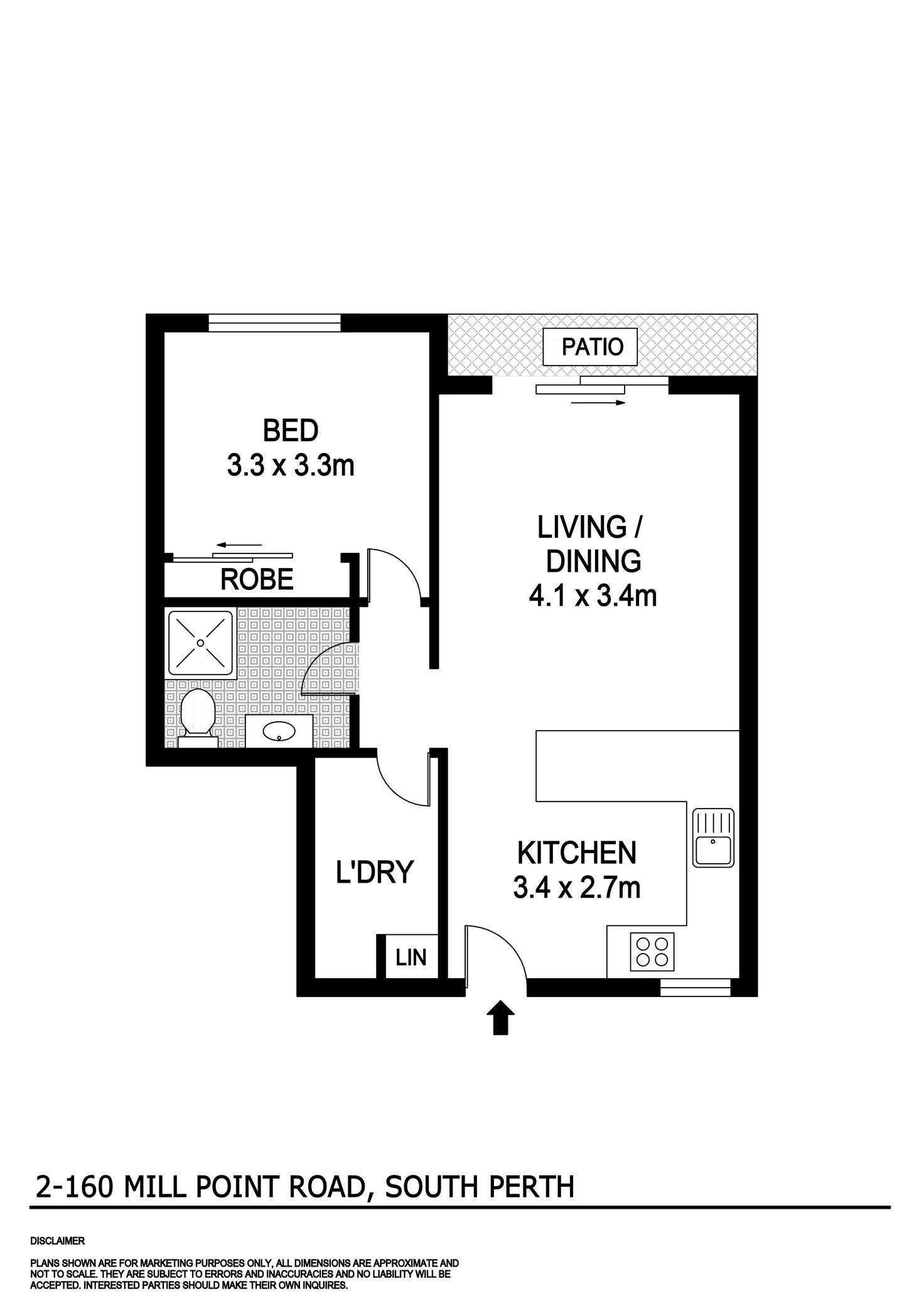 Floorplan of Homely apartment listing, 2/160 Mill Point Road, South Perth WA 6151