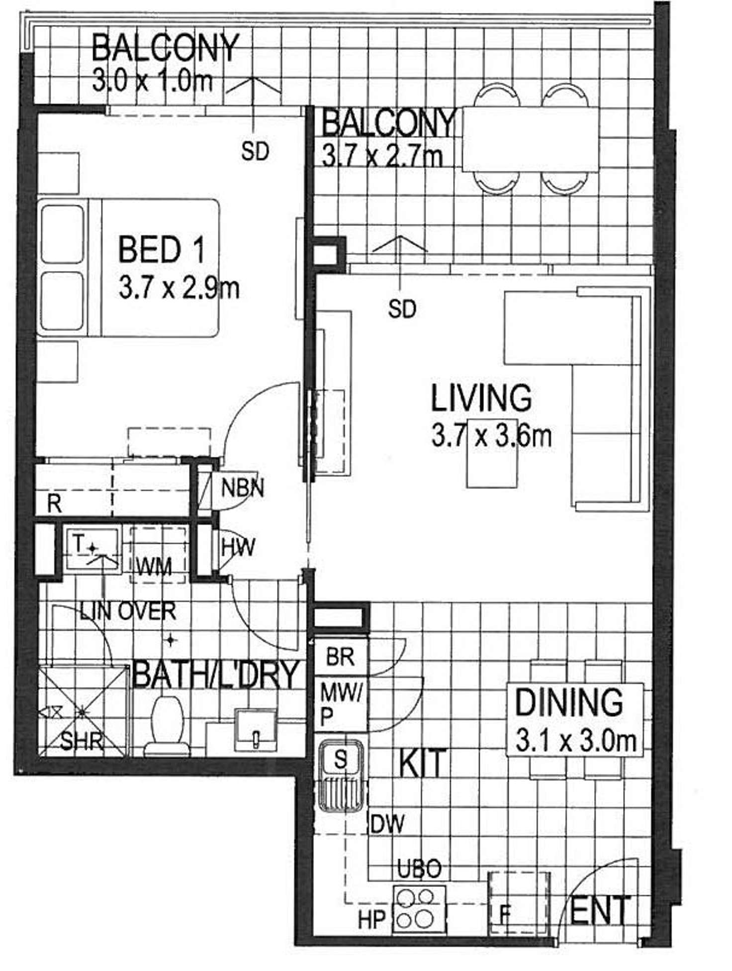 Floorplan of Homely apartment listing, 36/269 James Street, Northbridge WA 6003