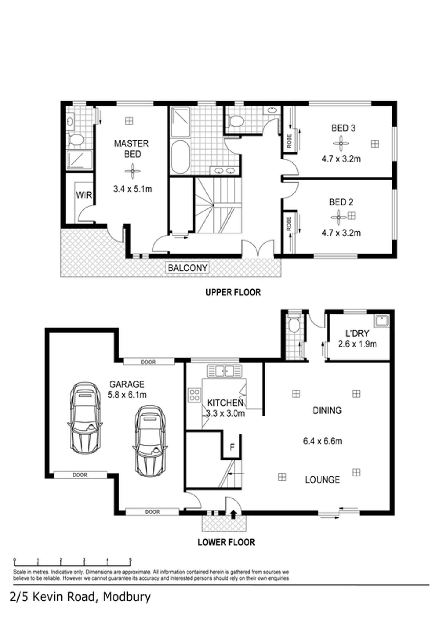Floorplan of Homely townhouse listing, 3/7 Kevin Road, Modbury SA 5092