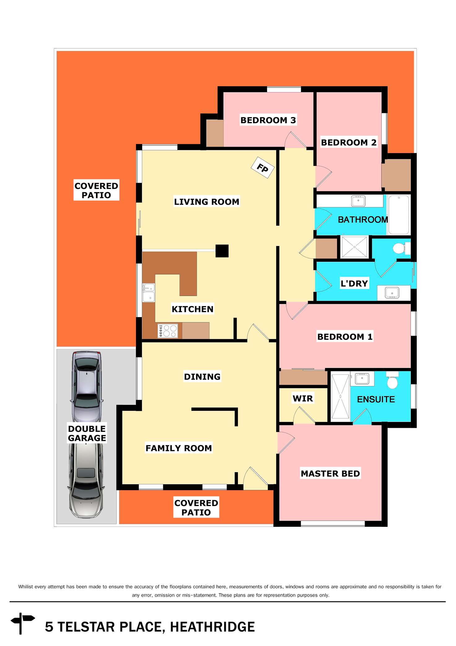 Floorplan of Homely house listing, 5 Telstar Place, Heathridge WA 6027