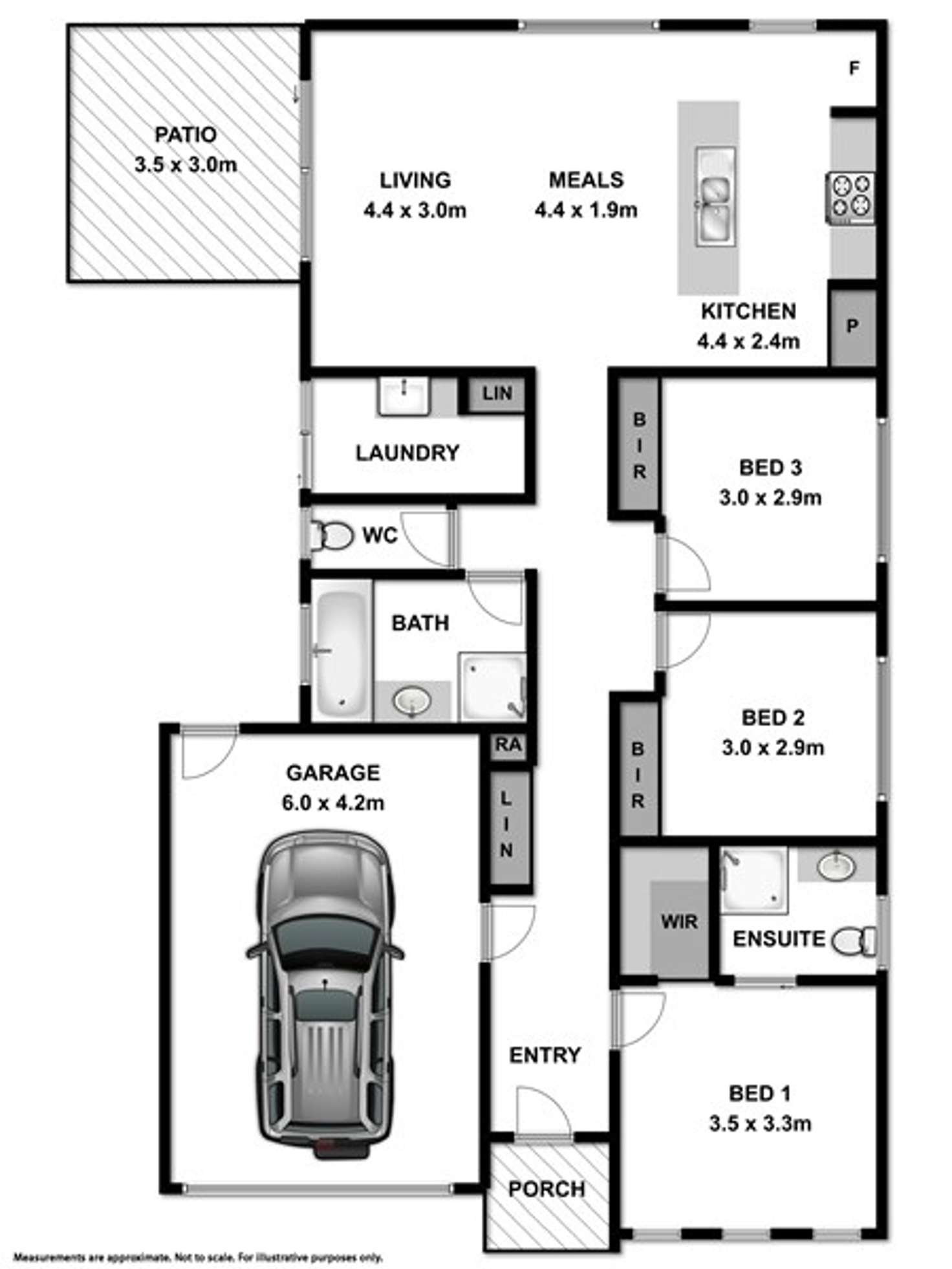 Floorplan of Homely house listing, 18 Gaze Street, Baranduda VIC 3691