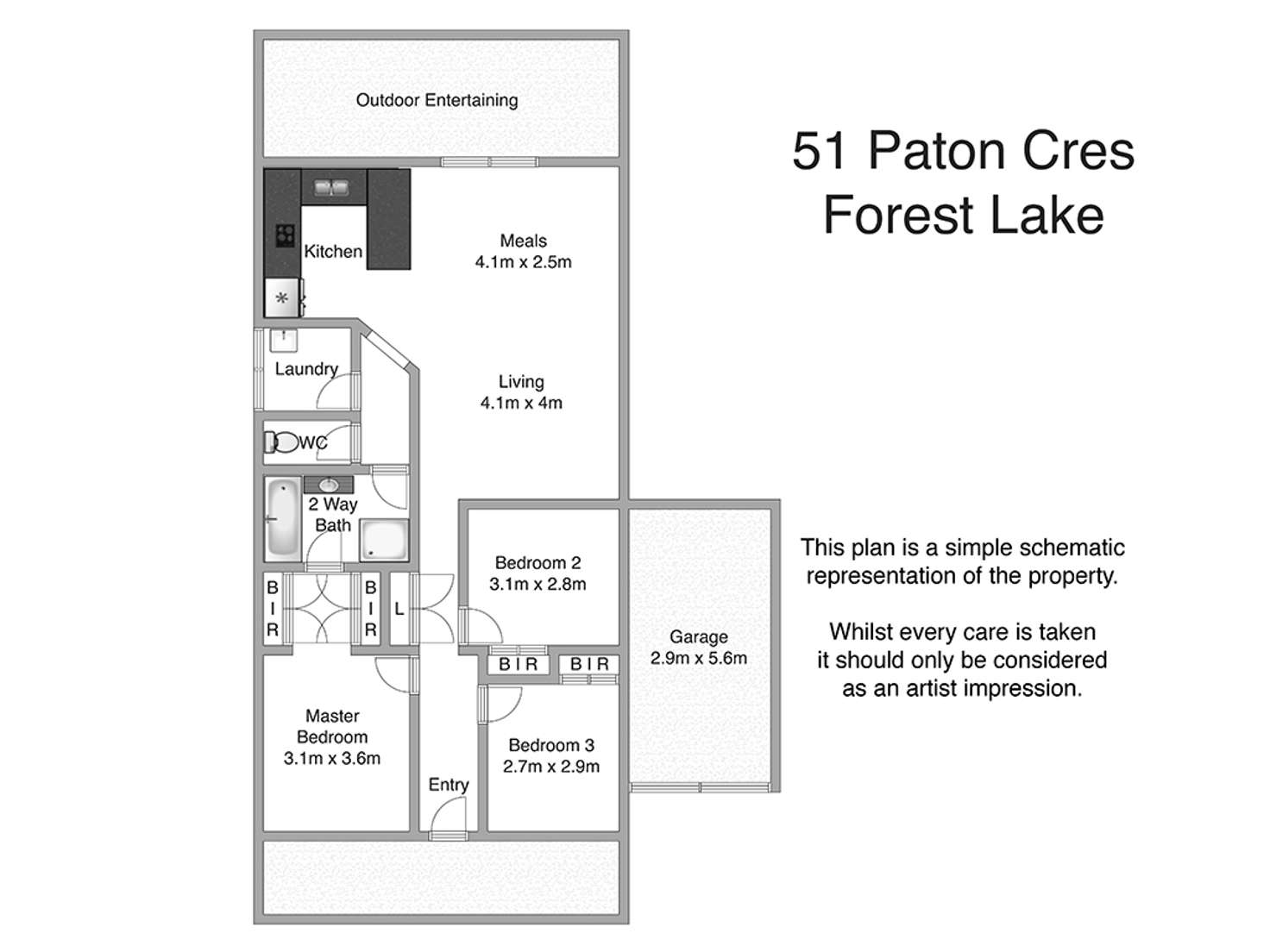 Floorplan of Homely house listing, 51 Paton Crescent, Forest Lake QLD 4078