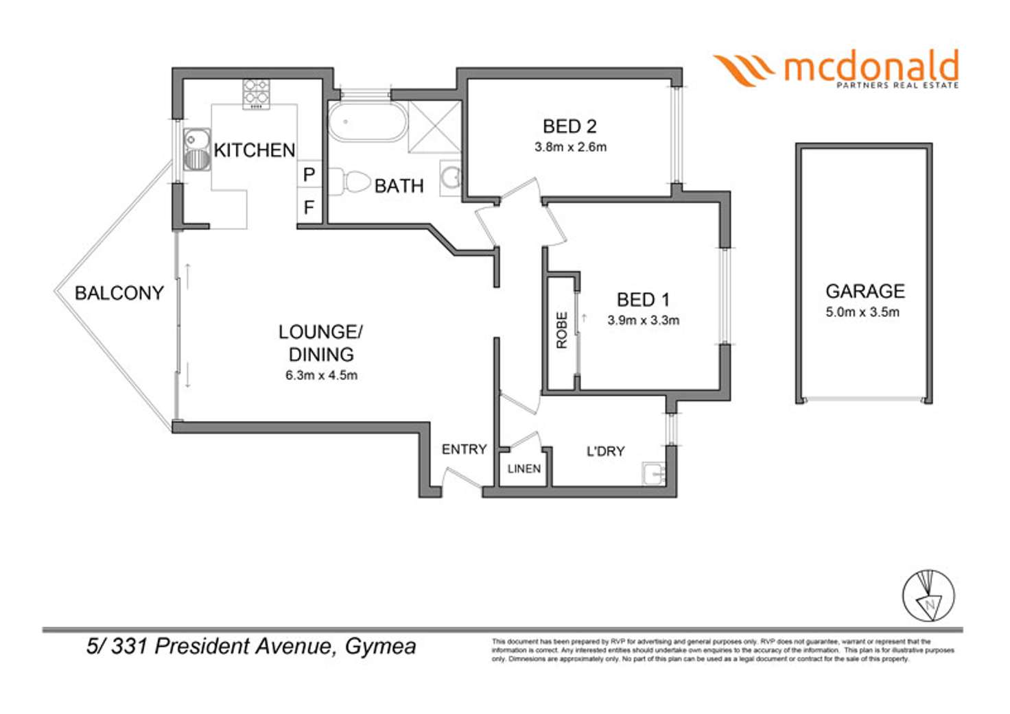 Floorplan of Homely unit listing, 5/331 President Avenue, Gymea NSW 2227