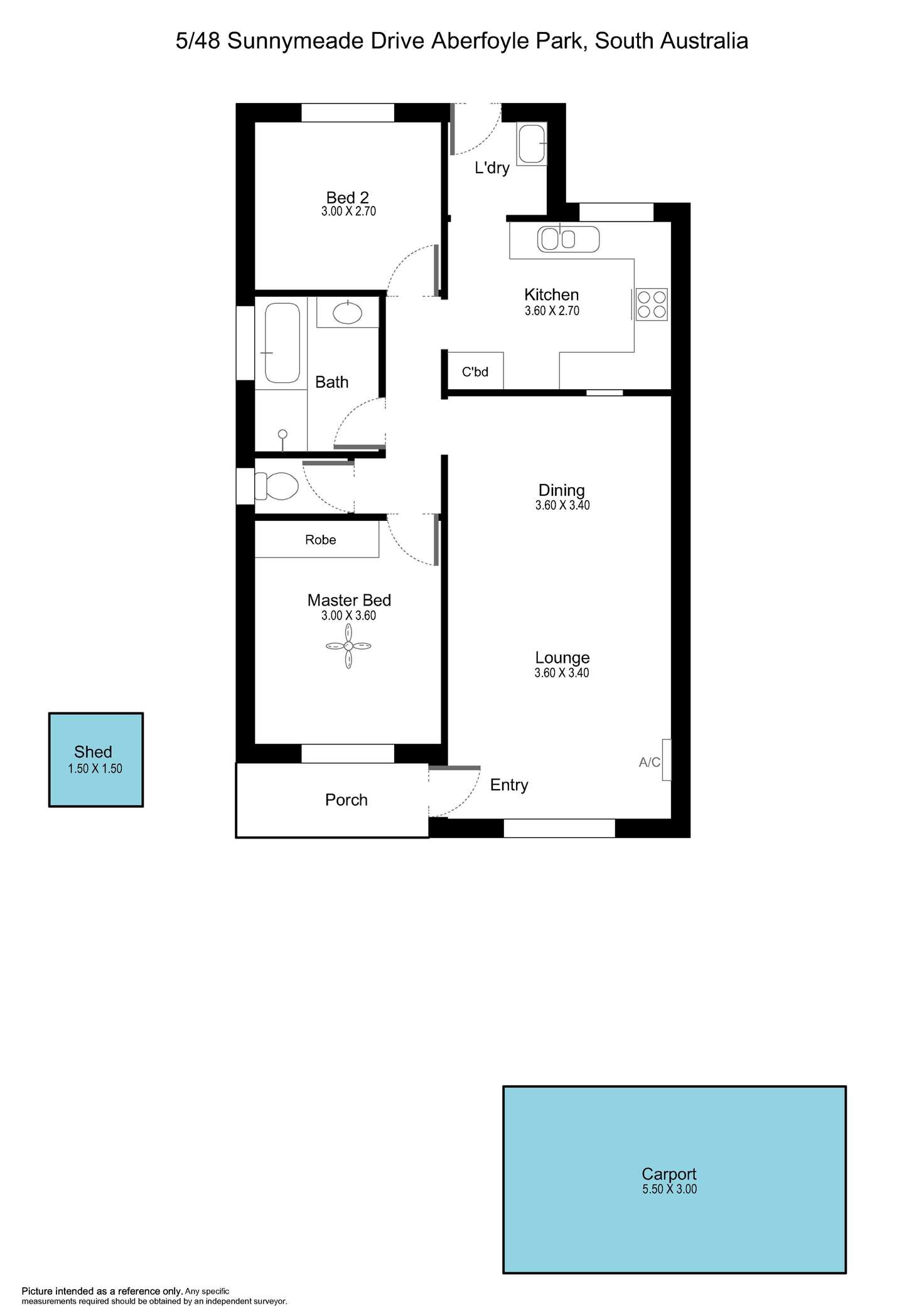 Floorplan of Homely unit listing, 5/48 Sunnymeade Drive, Aberfoyle Park SA 5159