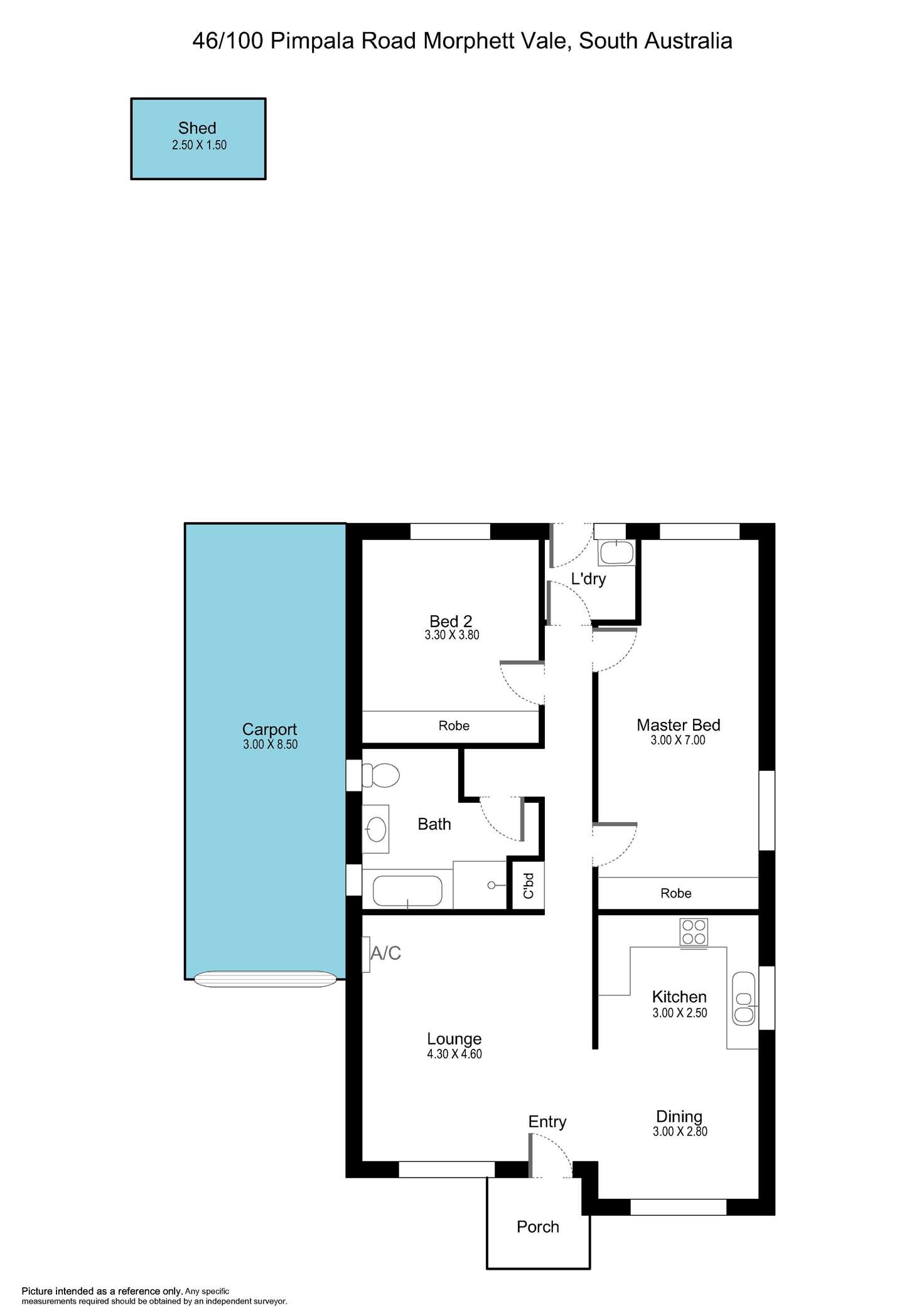 Floorplan of Homely unit listing, 46-100 Pimpala Road, Morphett Vale SA 5162