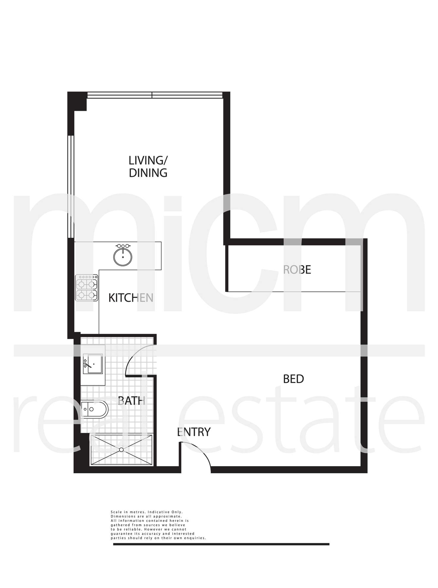 Floorplan of Homely studio listing, 1218/408 Lonsdale, Melbourne VIC 3000