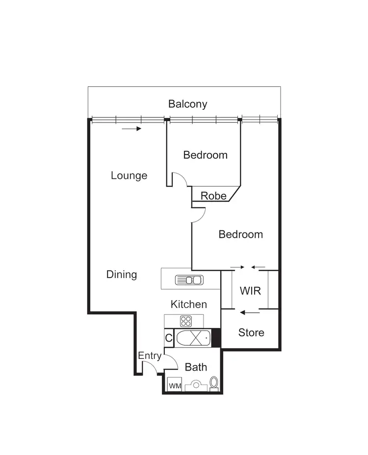 Floorplan of Homely apartment listing, 2207/163 City Road, Southbank VIC 3006