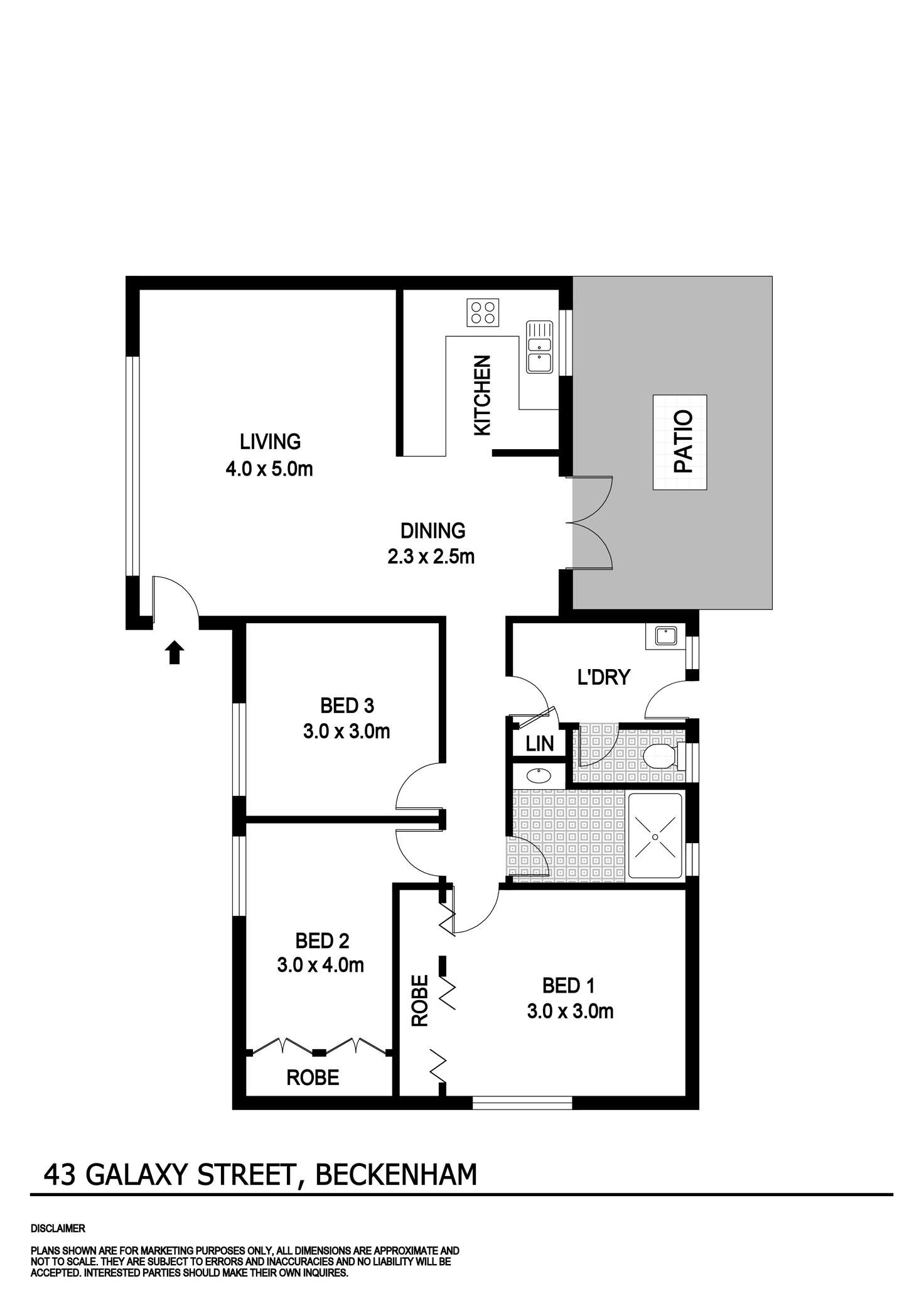 Floorplan of Homely house listing, 43 Galaxy Street, Beckenham WA 6107