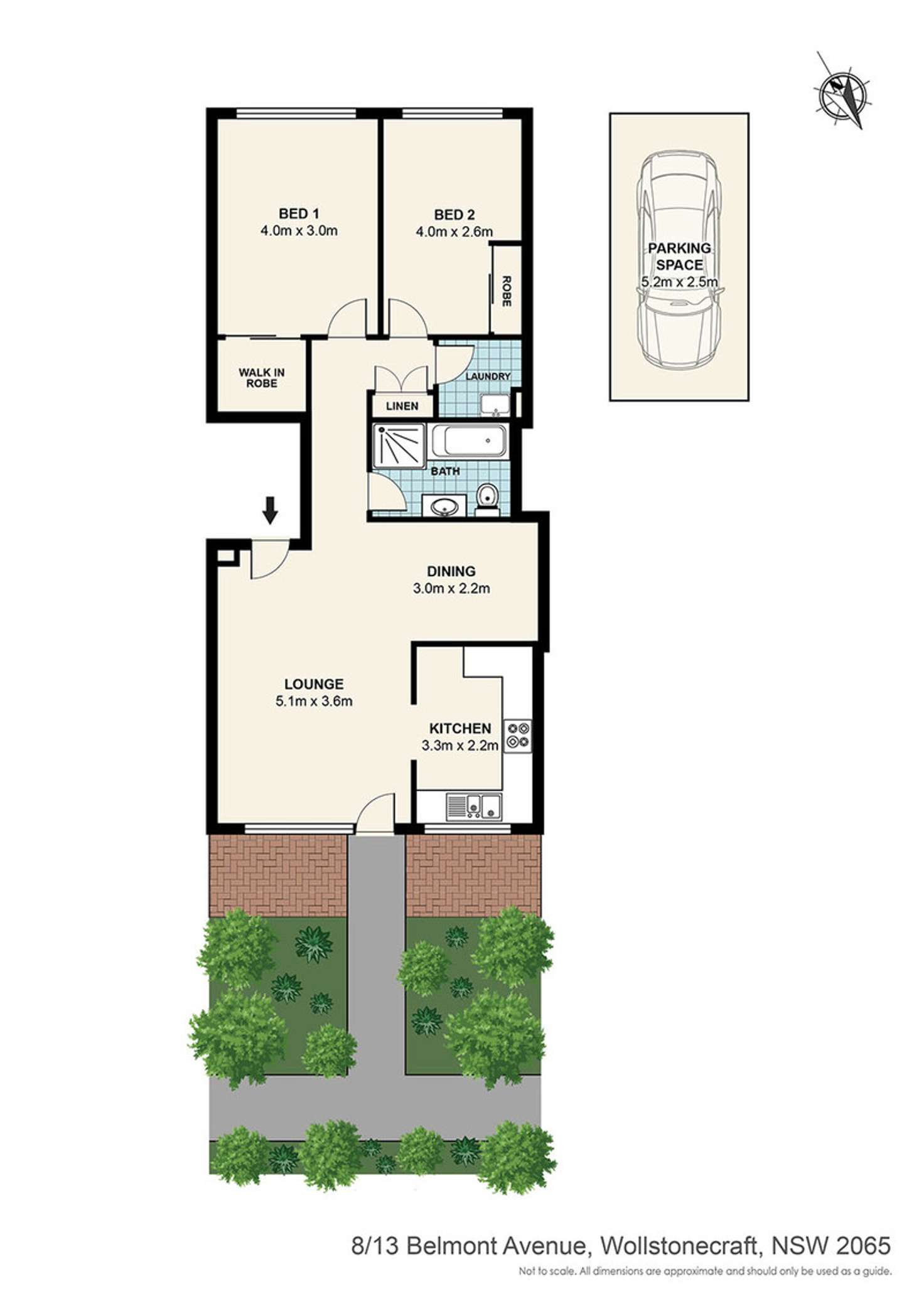 Floorplan of Homely apartment listing, 8/13 Belmont Ave, Wollstonecraft NSW 2065