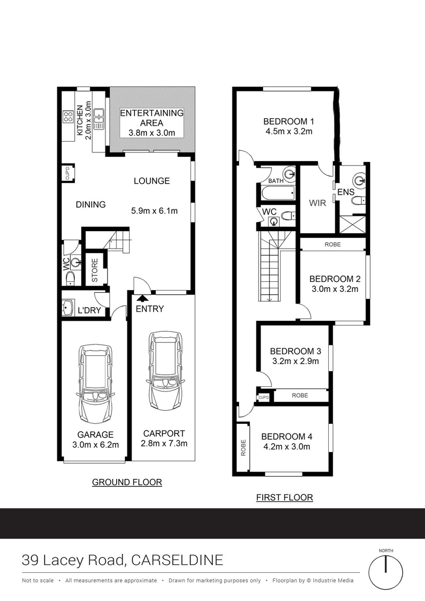 Floorplan of Homely townhouse listing, 39 Lacey Rd, Carseldine QLD 4034