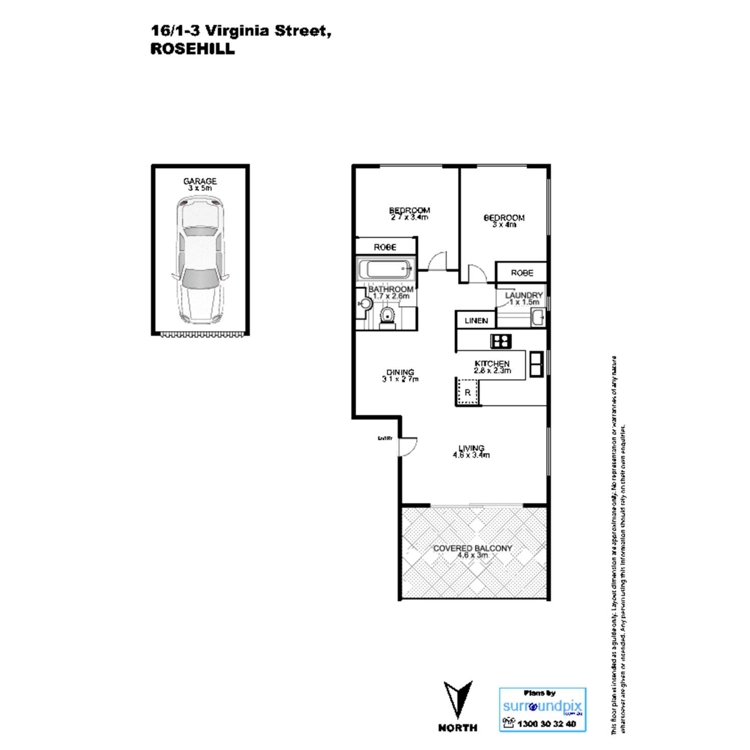 Floorplan of Homely unit listing, 16 / 1-3 Virginia Street, Rosehill NSW 2142