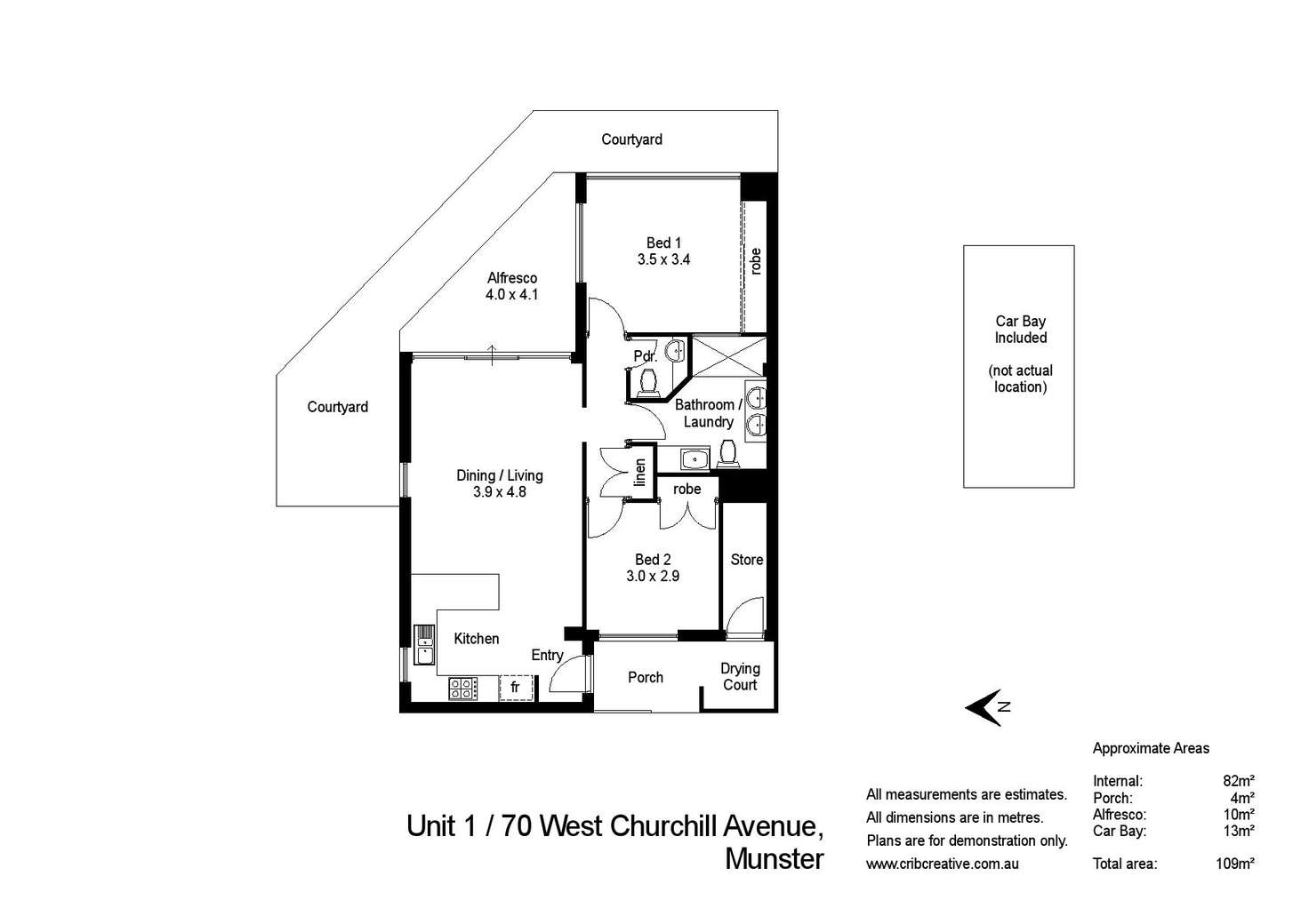 Floorplan of Homely apartment listing, Unit 16/72 West Churchill Avenue, Munster WA 6166