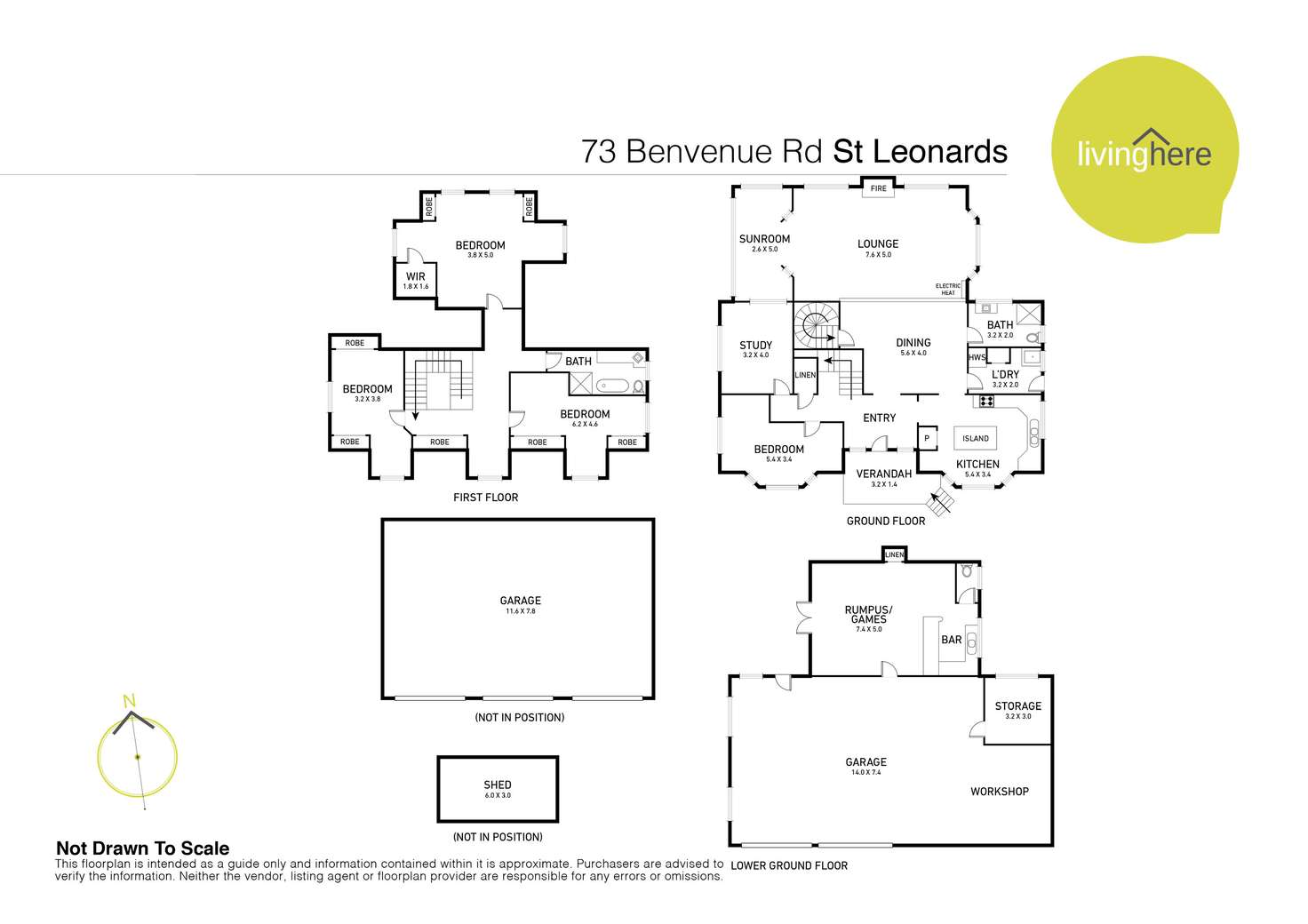 Floorplan of Homely house listing, 73-75 Benvenue Road, St Leonards TAS 7250