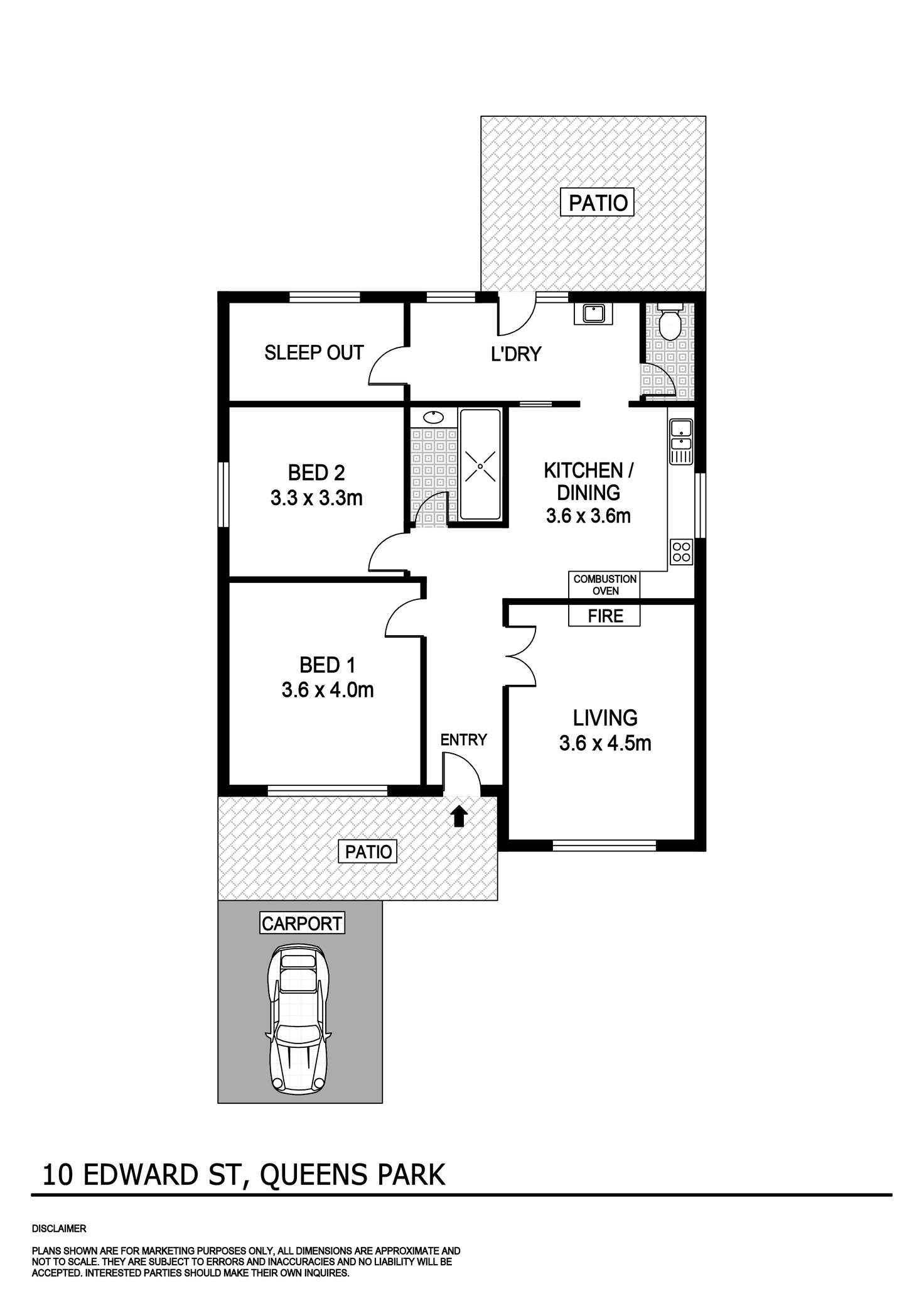 Floorplan of Homely house listing, 10 Edward Street, Queens Park WA 6107