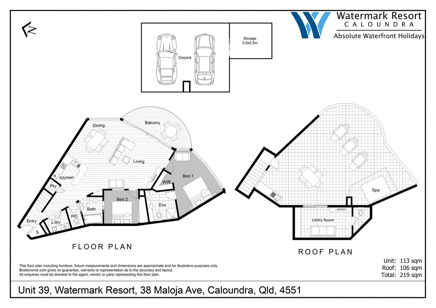 Floorplan of Homely unit listing, 39/38 Maloja Ave- Watermark, Caloundra QLD 4551