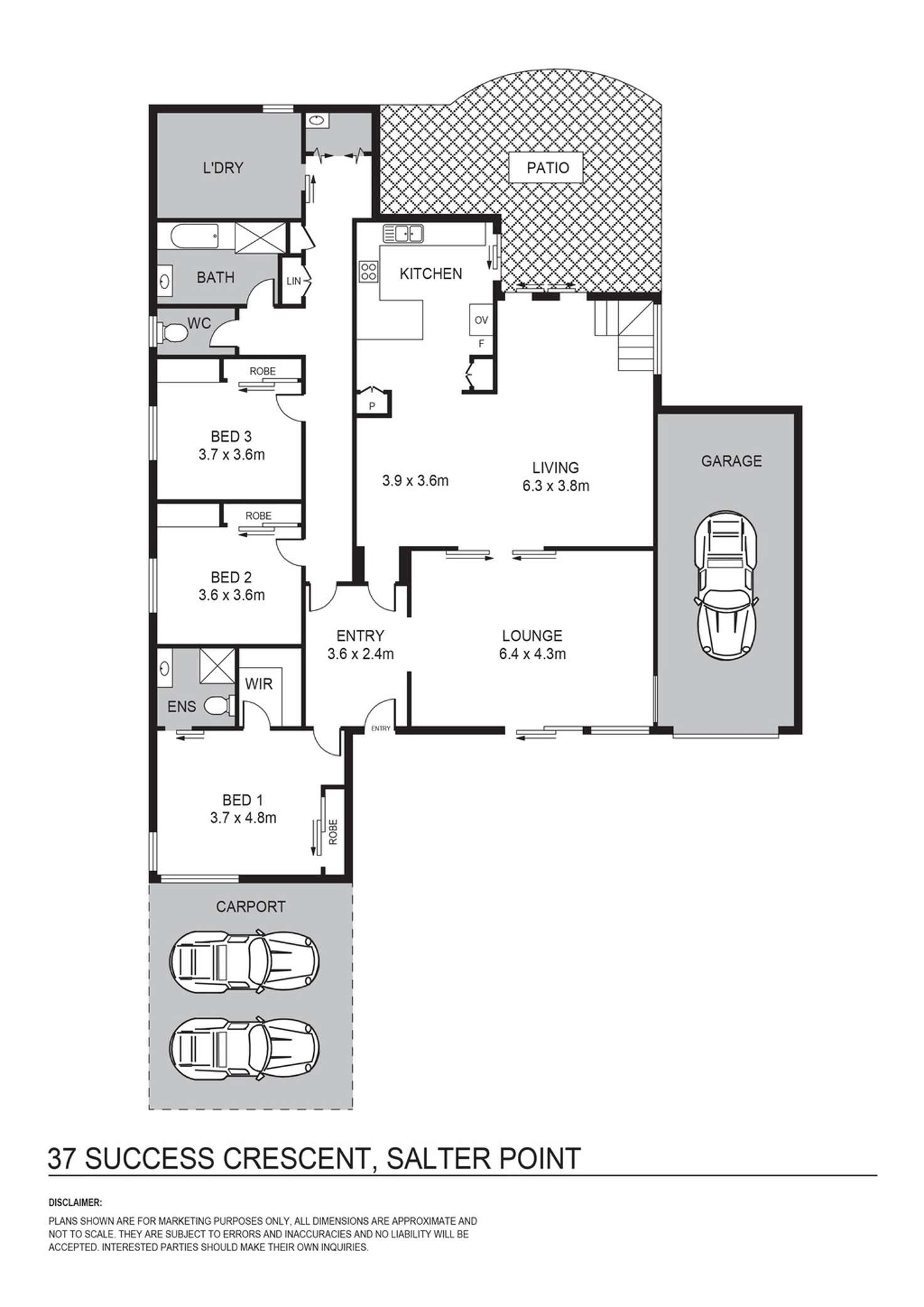 Floorplan of Homely house listing, 37 Success Crescent, Salter Point WA 6152