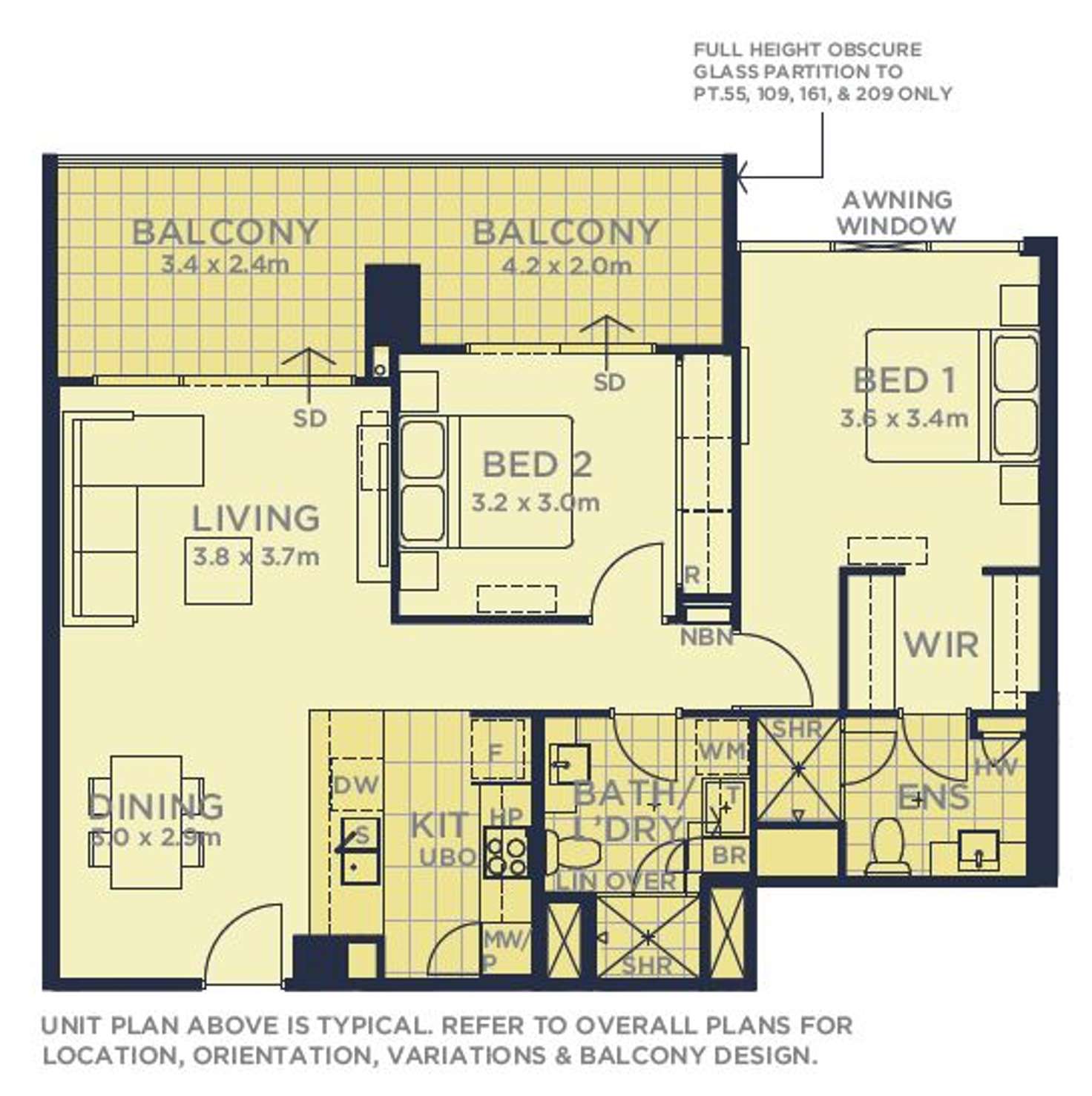 Floorplan of Homely apartment listing, 1609/63 Adelaide Terrace, East Perth WA 6004