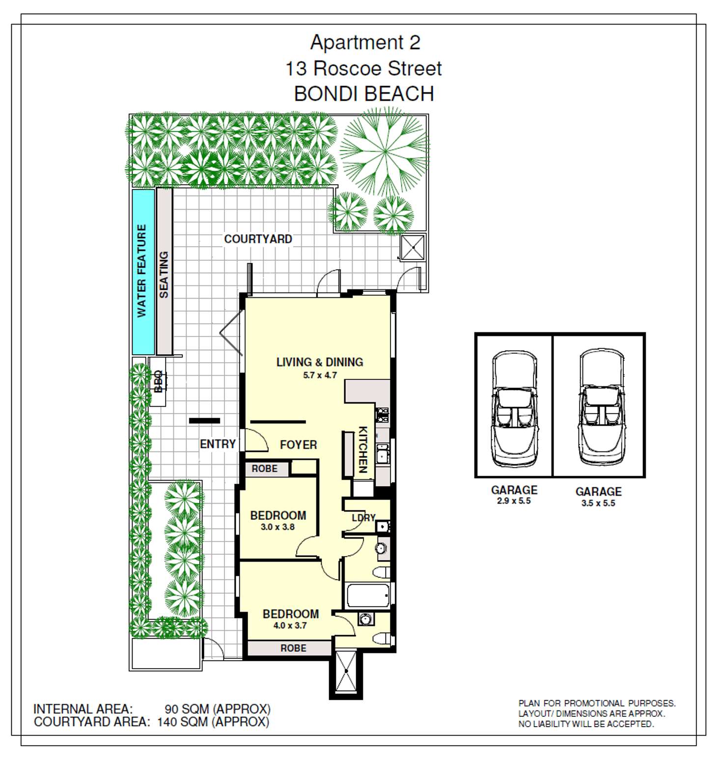 Floorplan of Homely apartment listing, 2/13 Roscoe Street, Bondi Beach NSW 2026