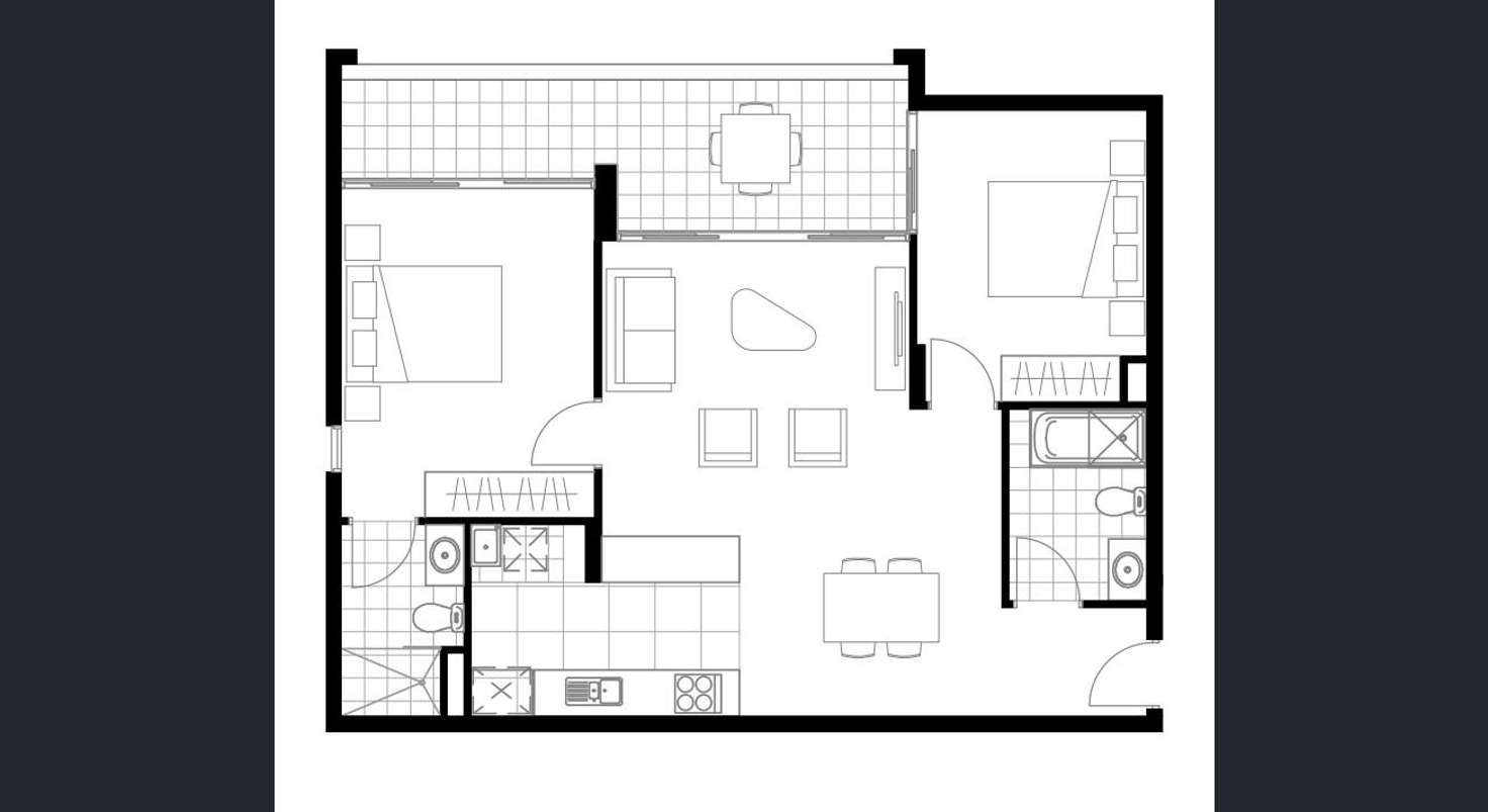 Floorplan of Homely unit listing, 2402/420 Macquarie Street, Liverpool NSW 2170