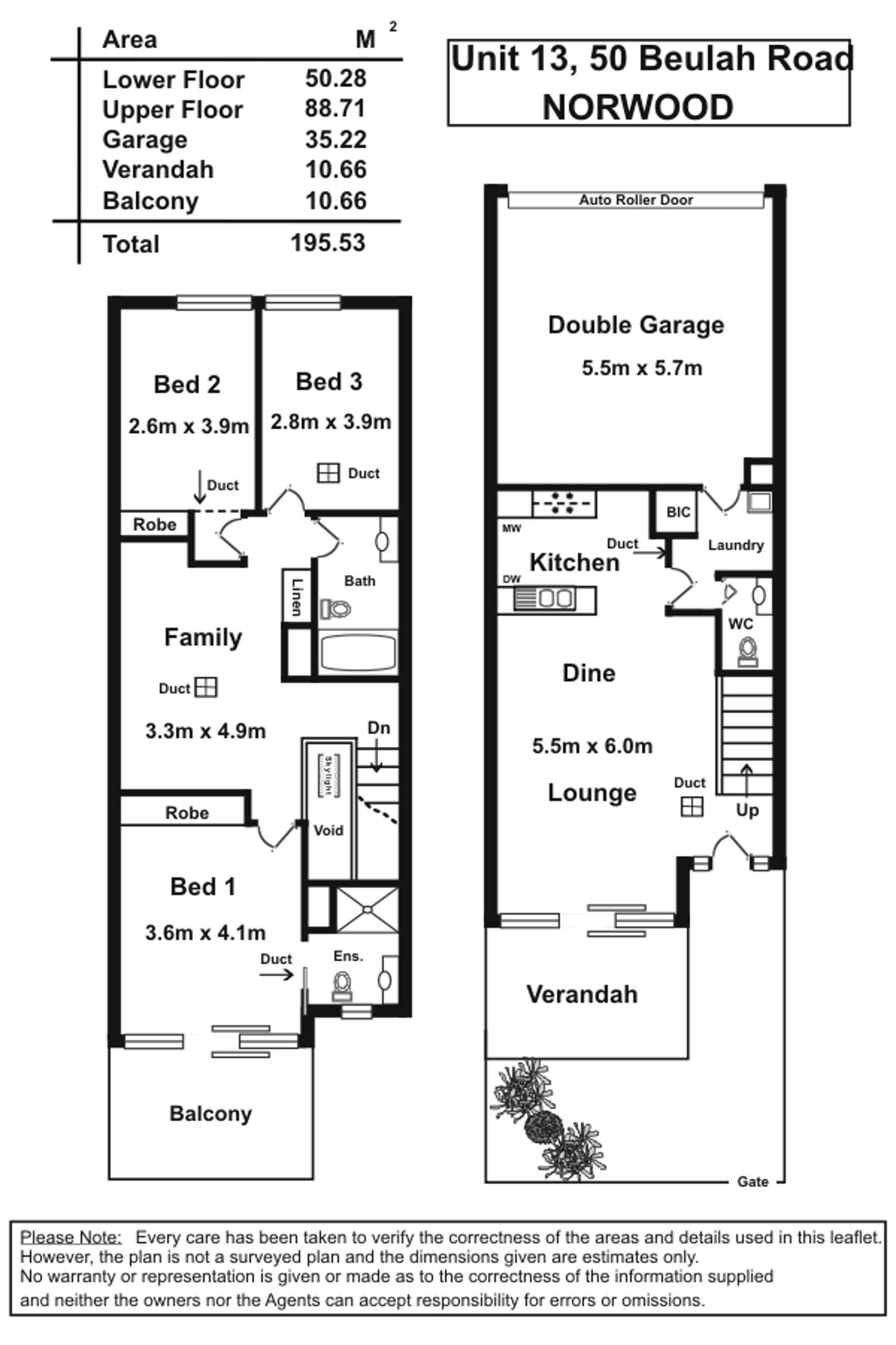 Floorplan of Homely townhouse listing, 13/50 Beulah Road, Norwood SA 5067