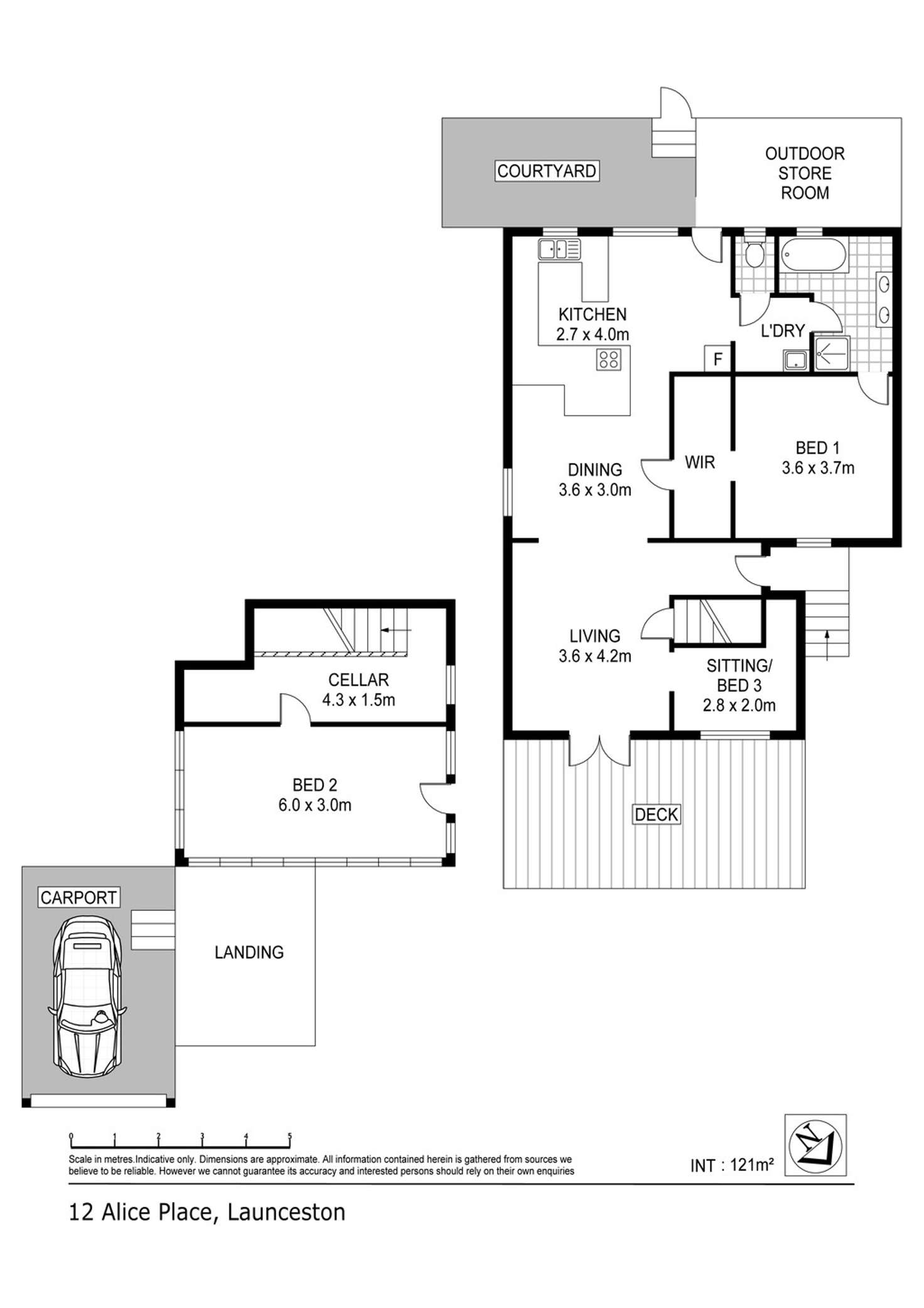 Floorplan of Homely house listing, 12 Alice Place, Launceston TAS 7250