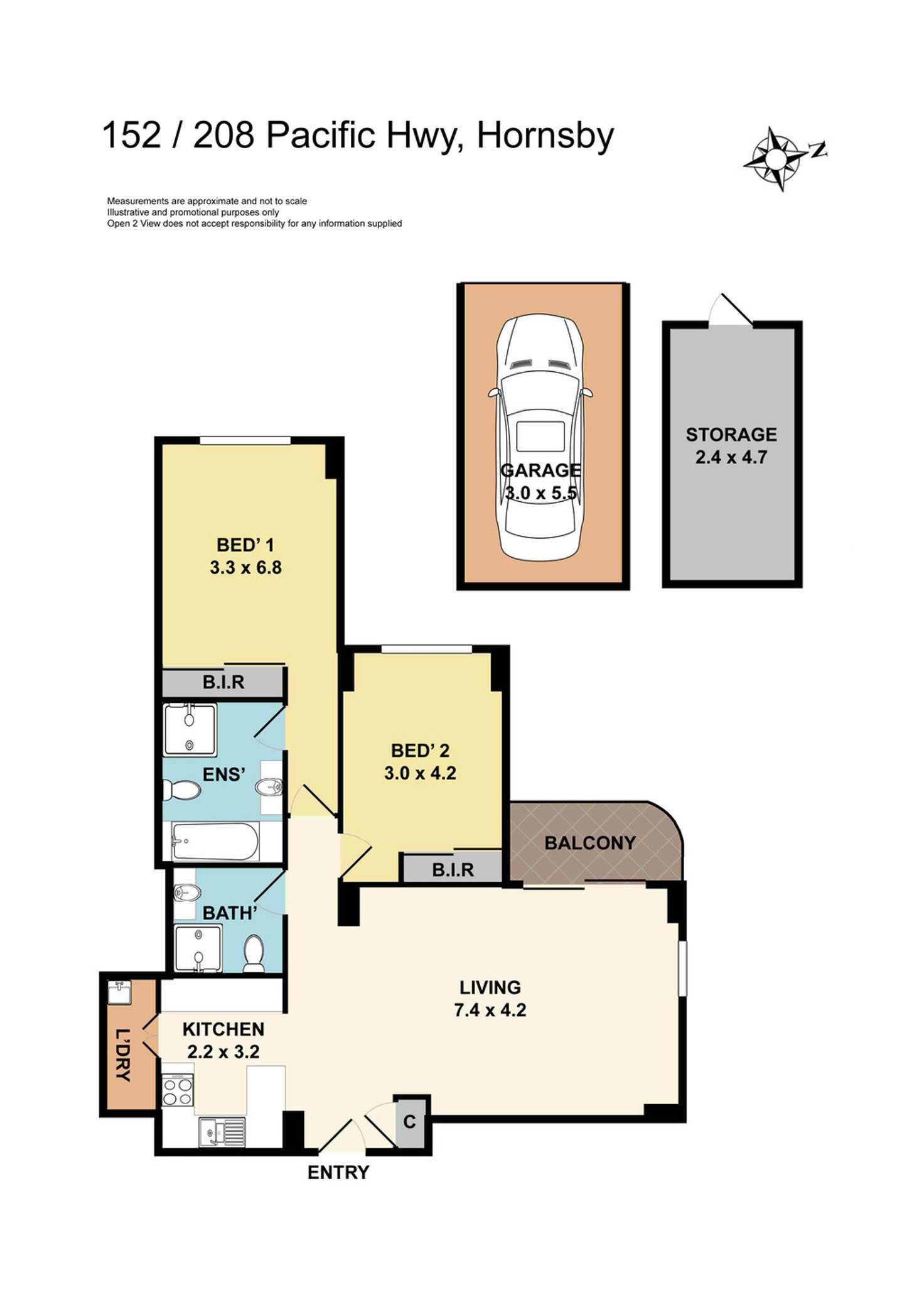 Floorplan of Homely apartment listing, 152/208 Pacific Highway, Hornsby NSW 2077