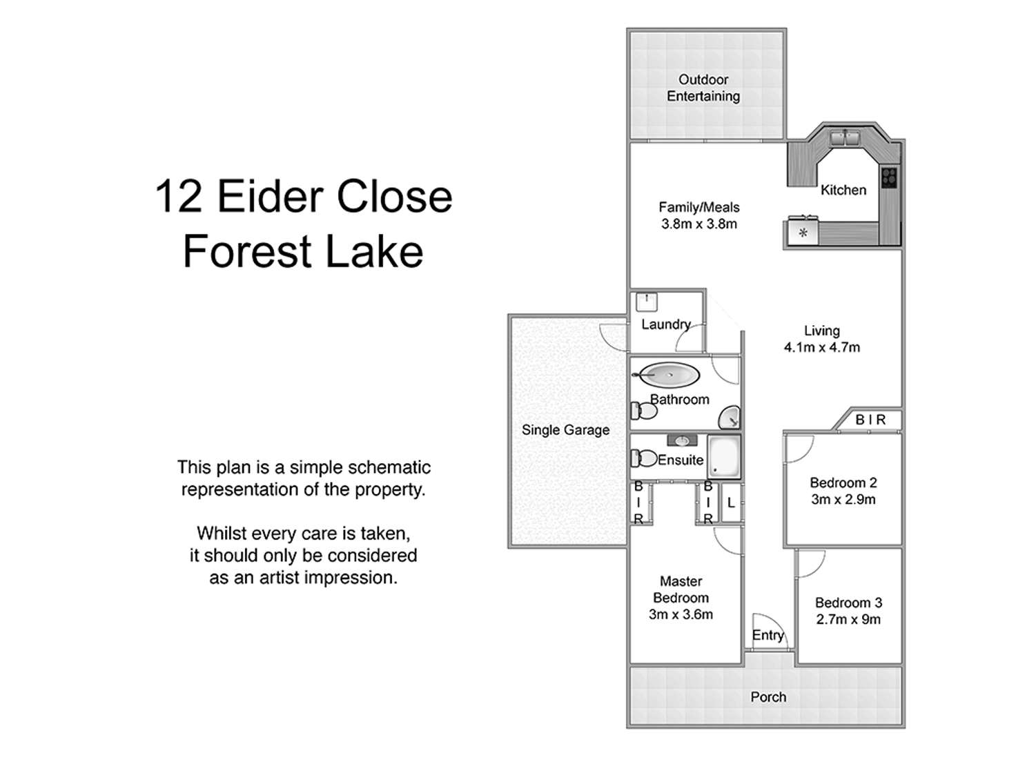 Floorplan of Homely house listing, 12 Eider Close, Forest Lake QLD 4078