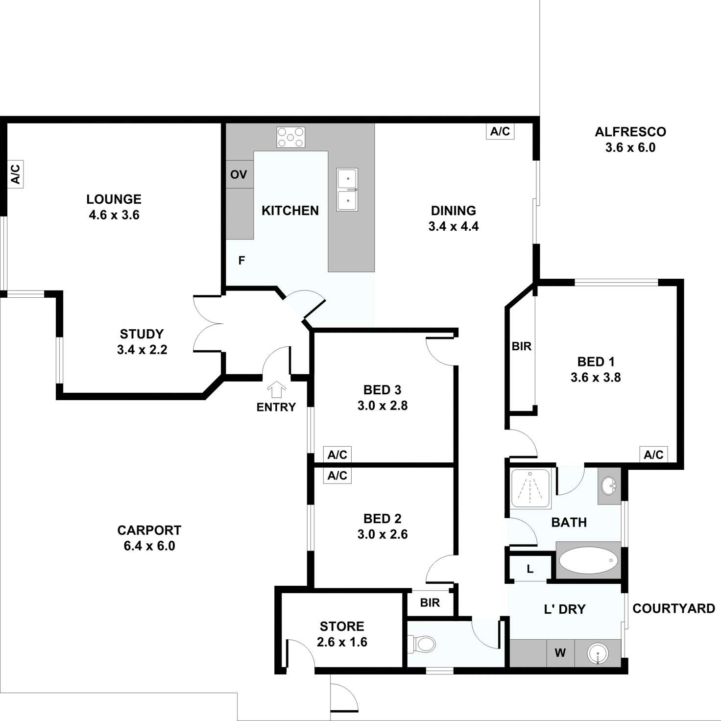 Floorplan of Homely villa listing, 2/17 Eleanor Street, Como WA 6152