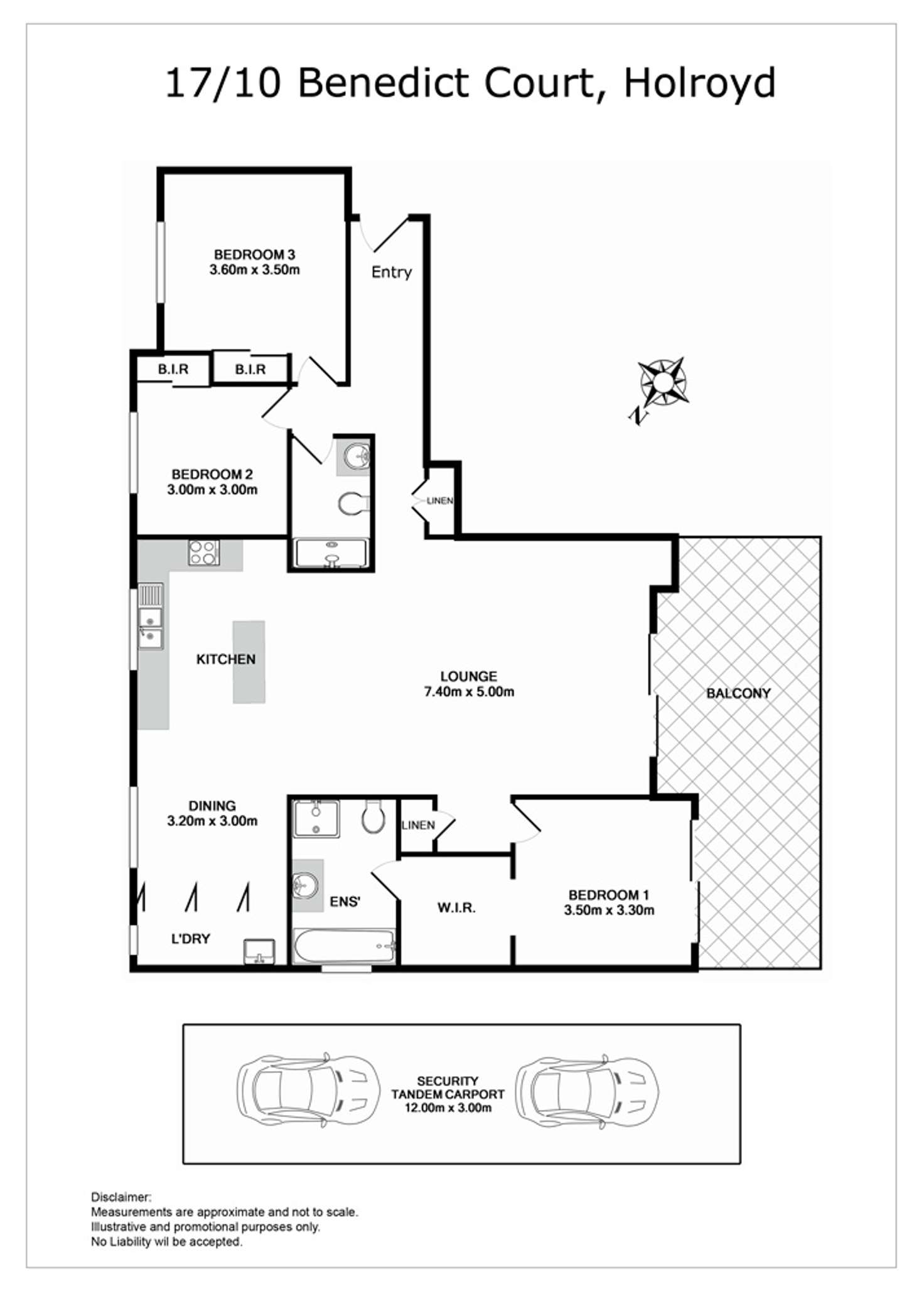 Floorplan of Homely unit listing, 17/4-10 Benedict Court, Holroyd NSW 2142